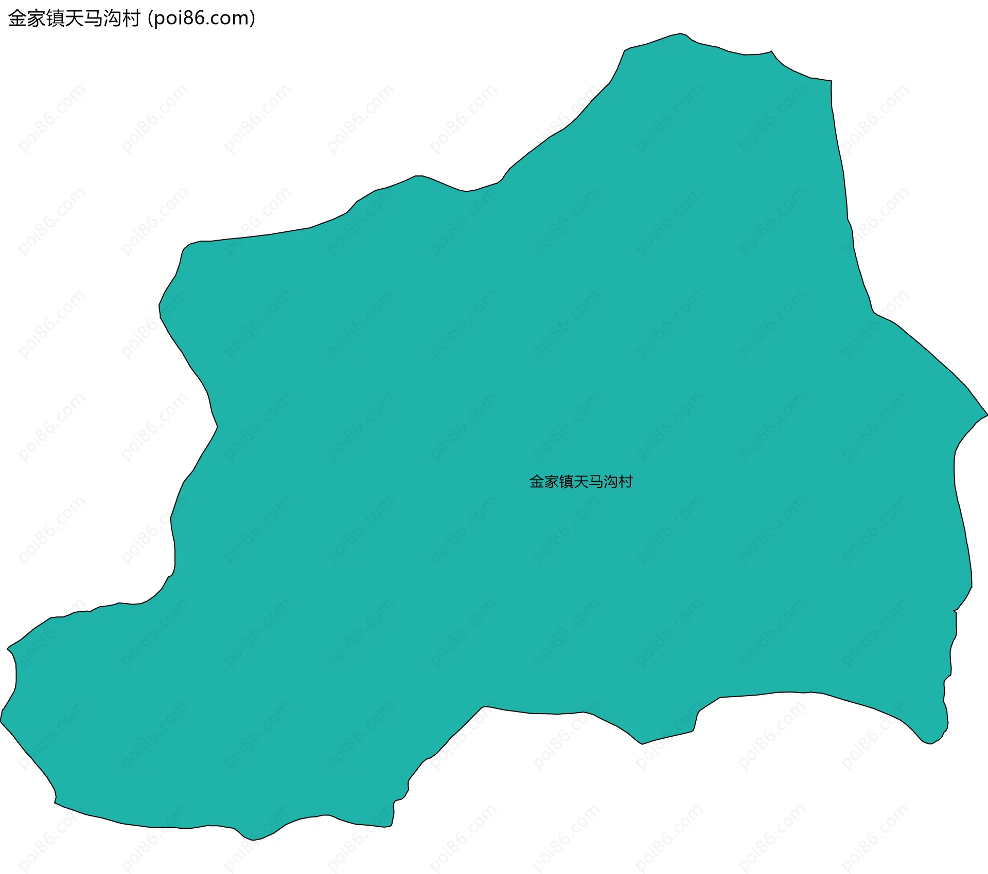 金家镇天马沟村边界地图