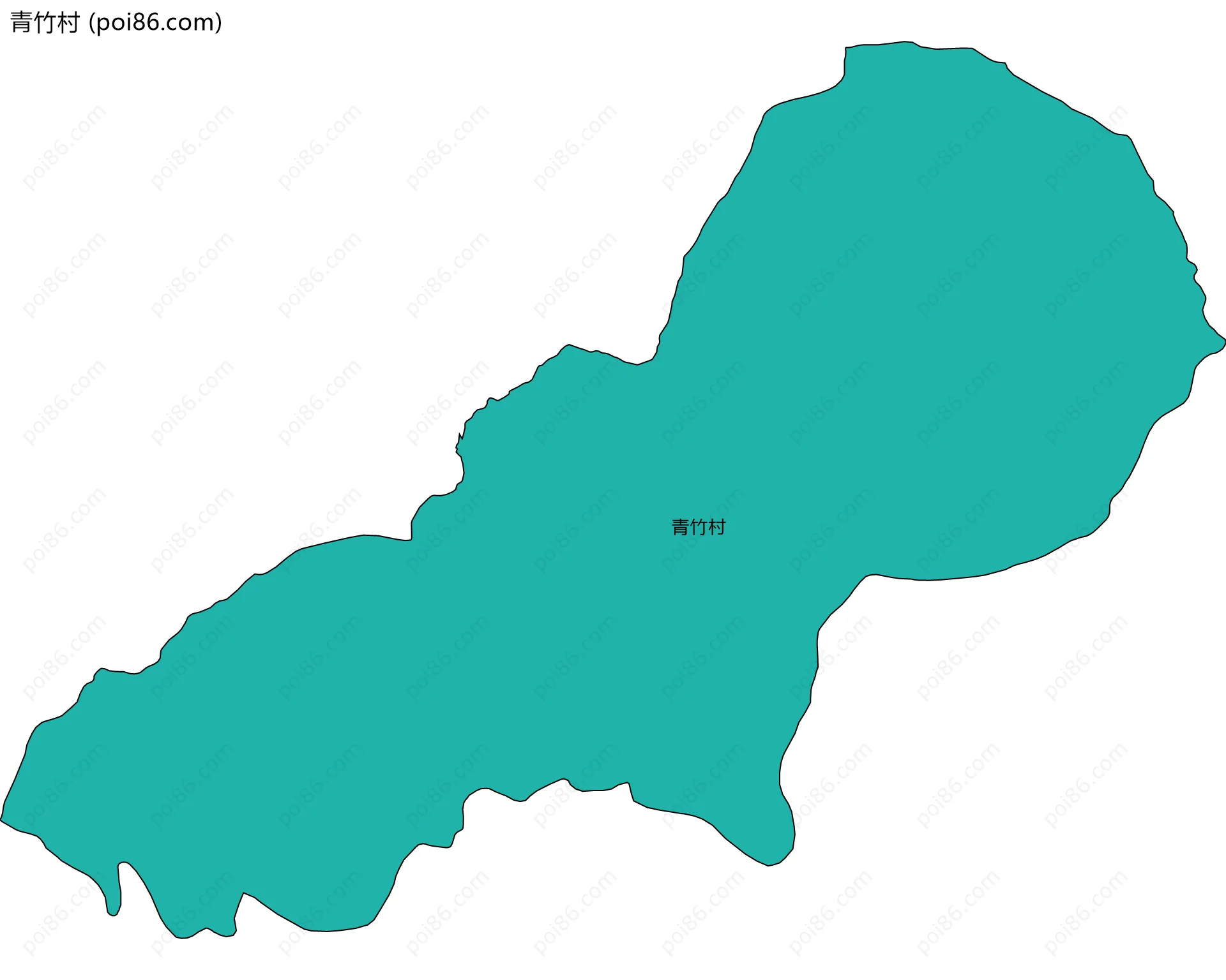 青竹村边界地图