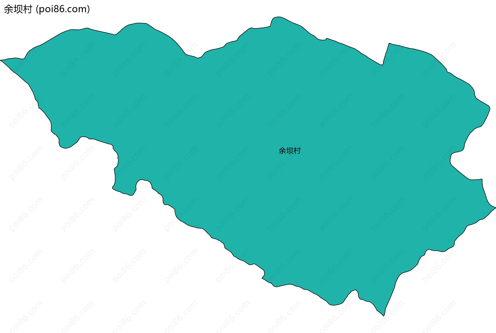 余坝村边界地图