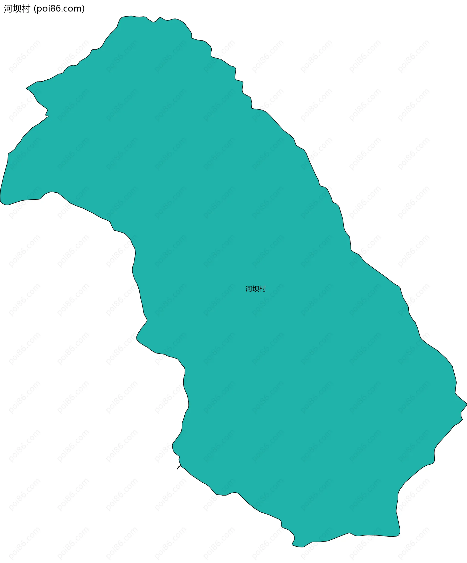 河坝村边界地图