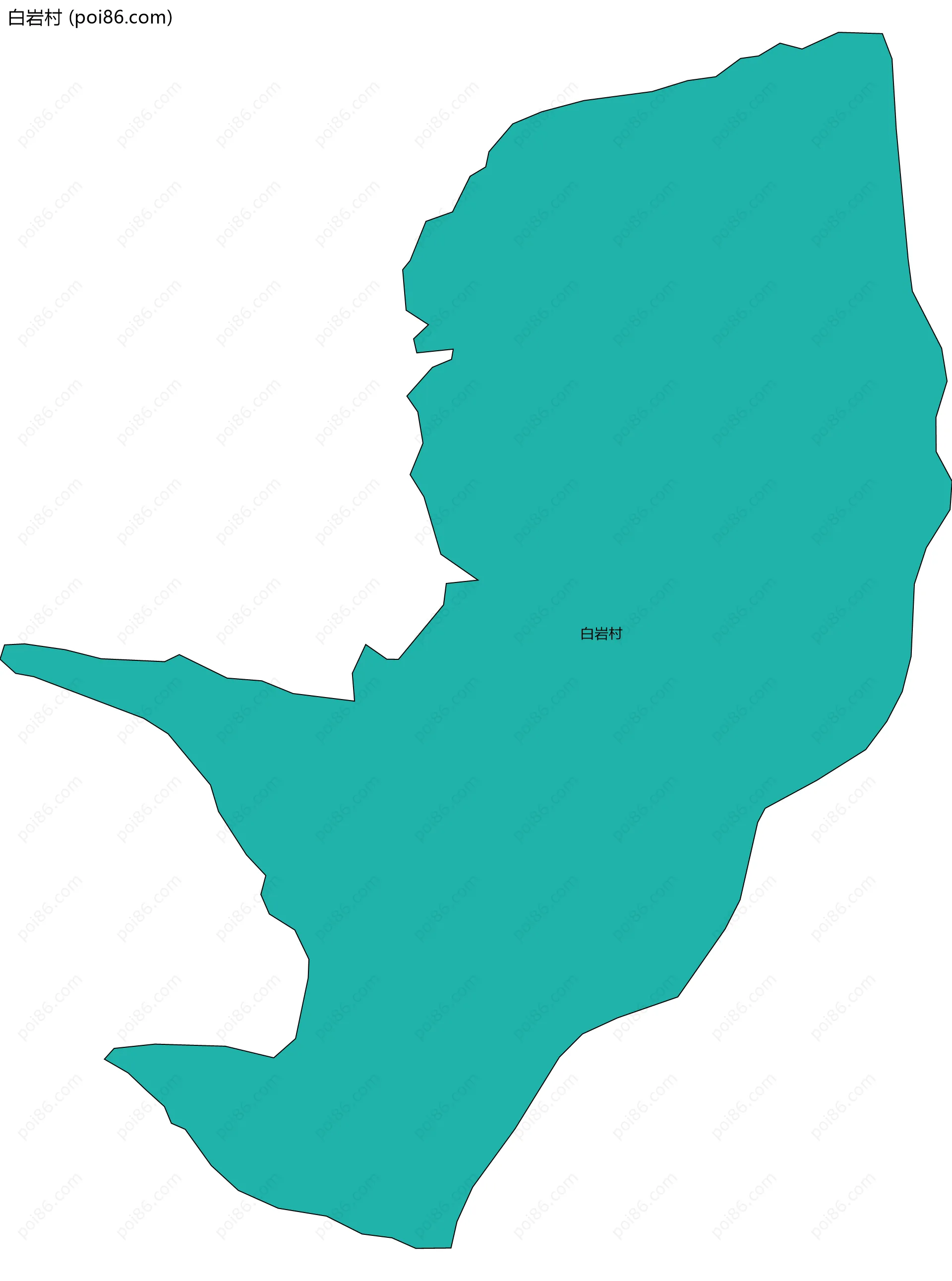 白岩村边界地图