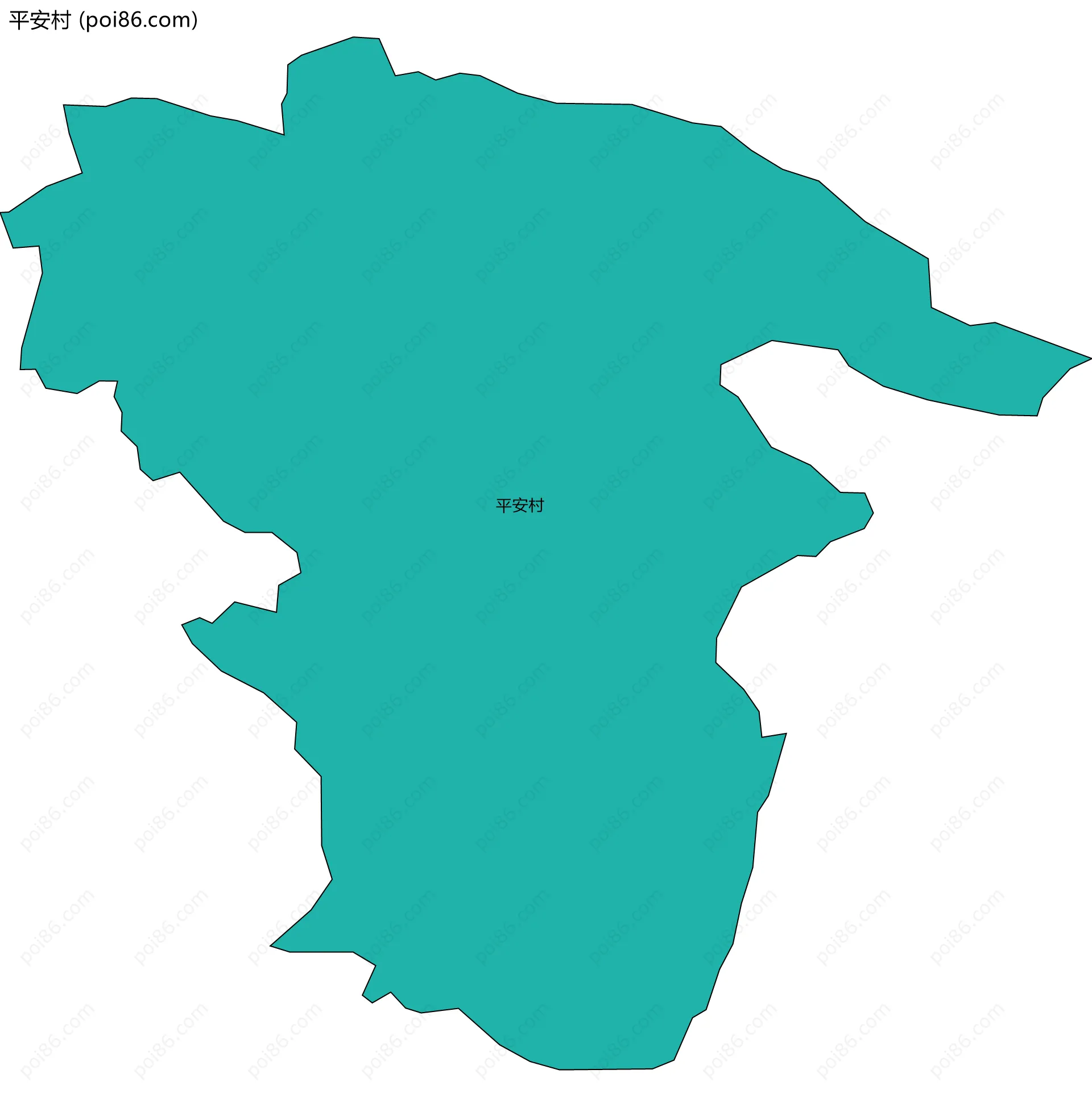 平安村边界地图