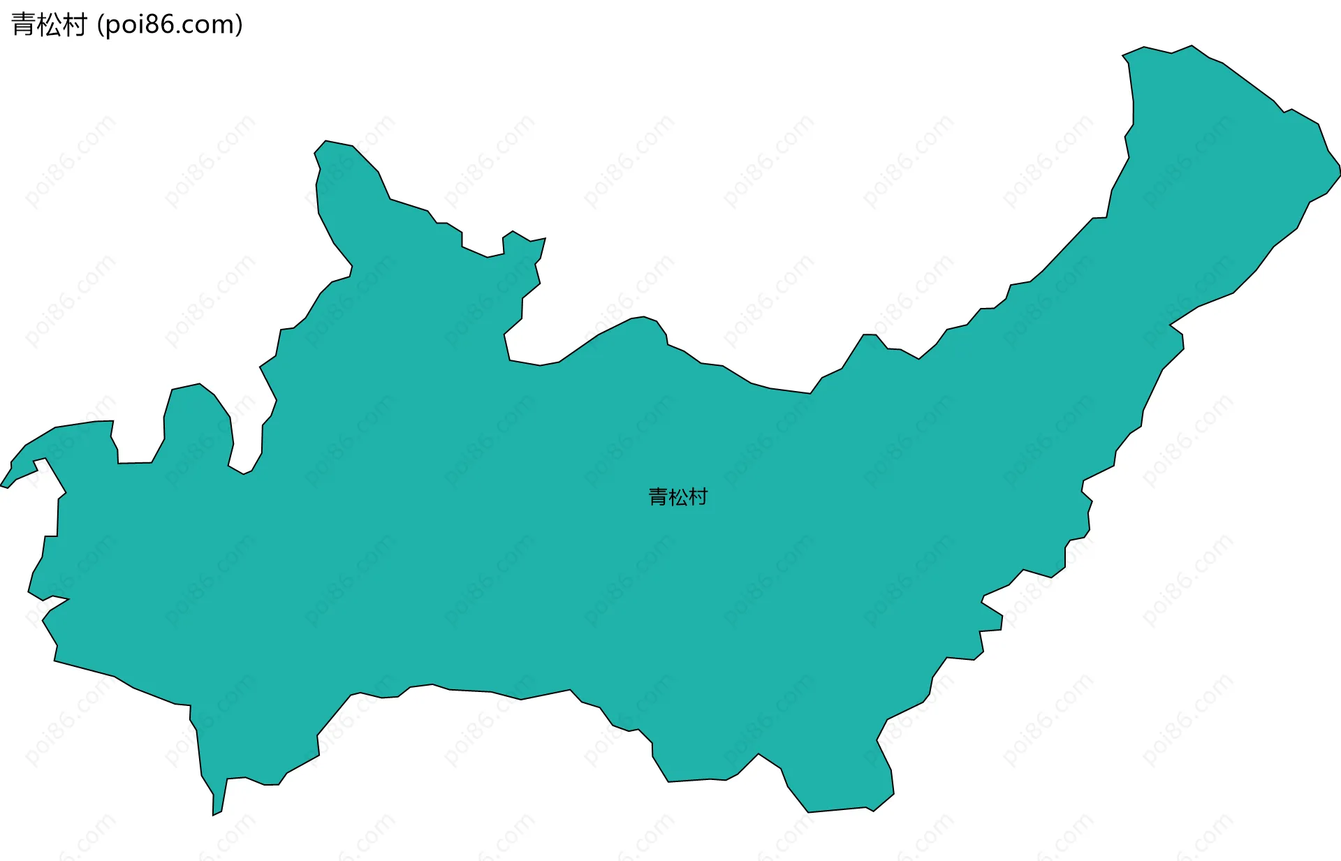 青松村边界地图