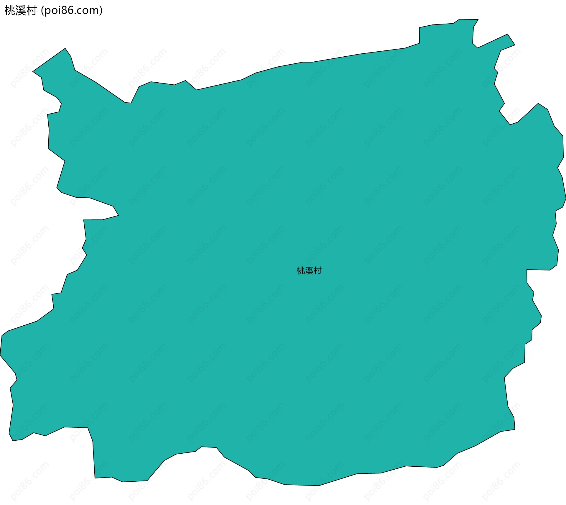 桃溪村边界地图