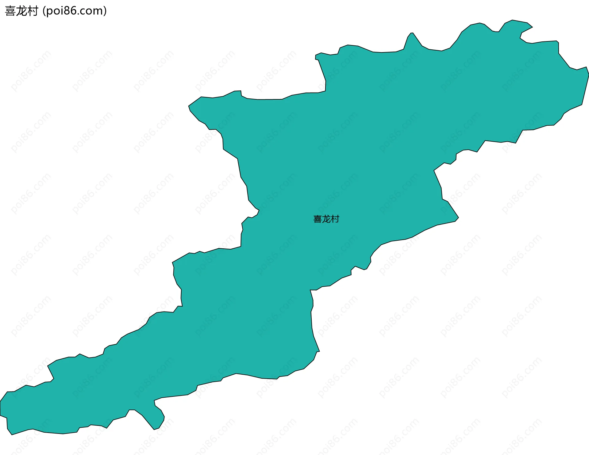 喜龙村边界地图