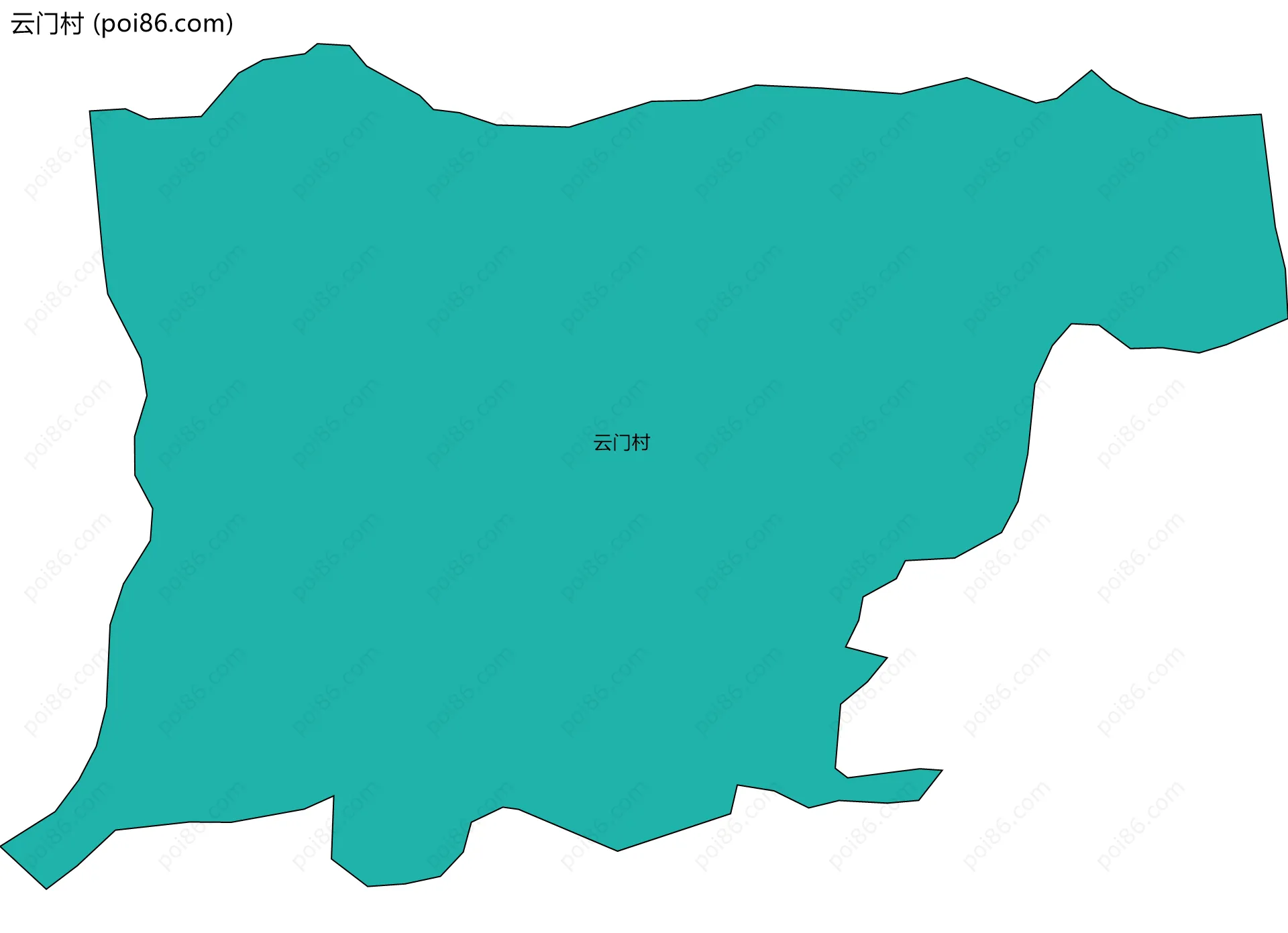 云门村边界地图