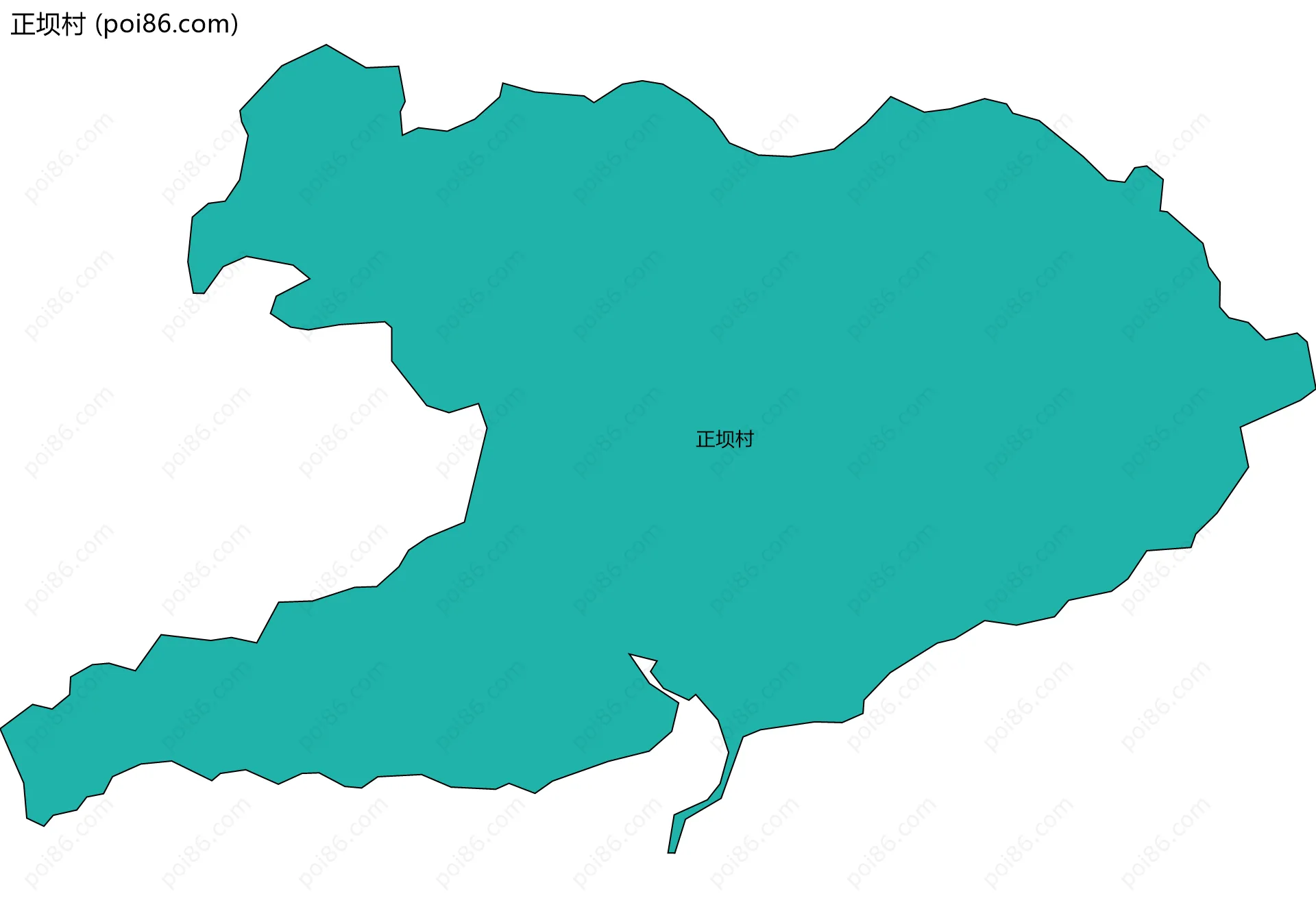 正坝村边界地图