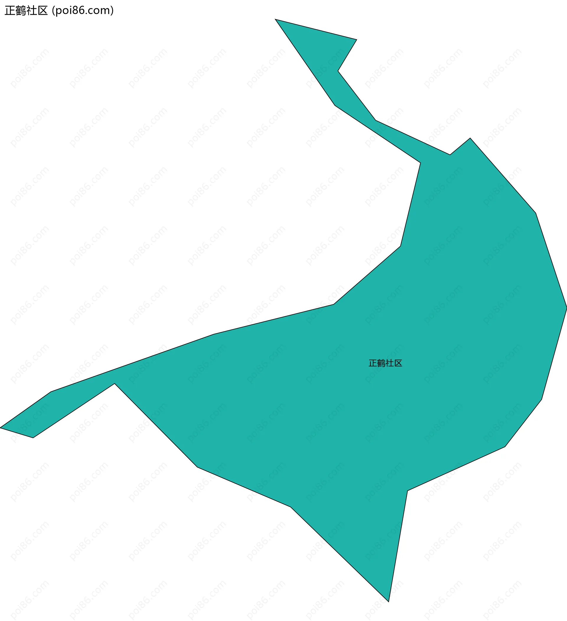 正鹤社区边界地图