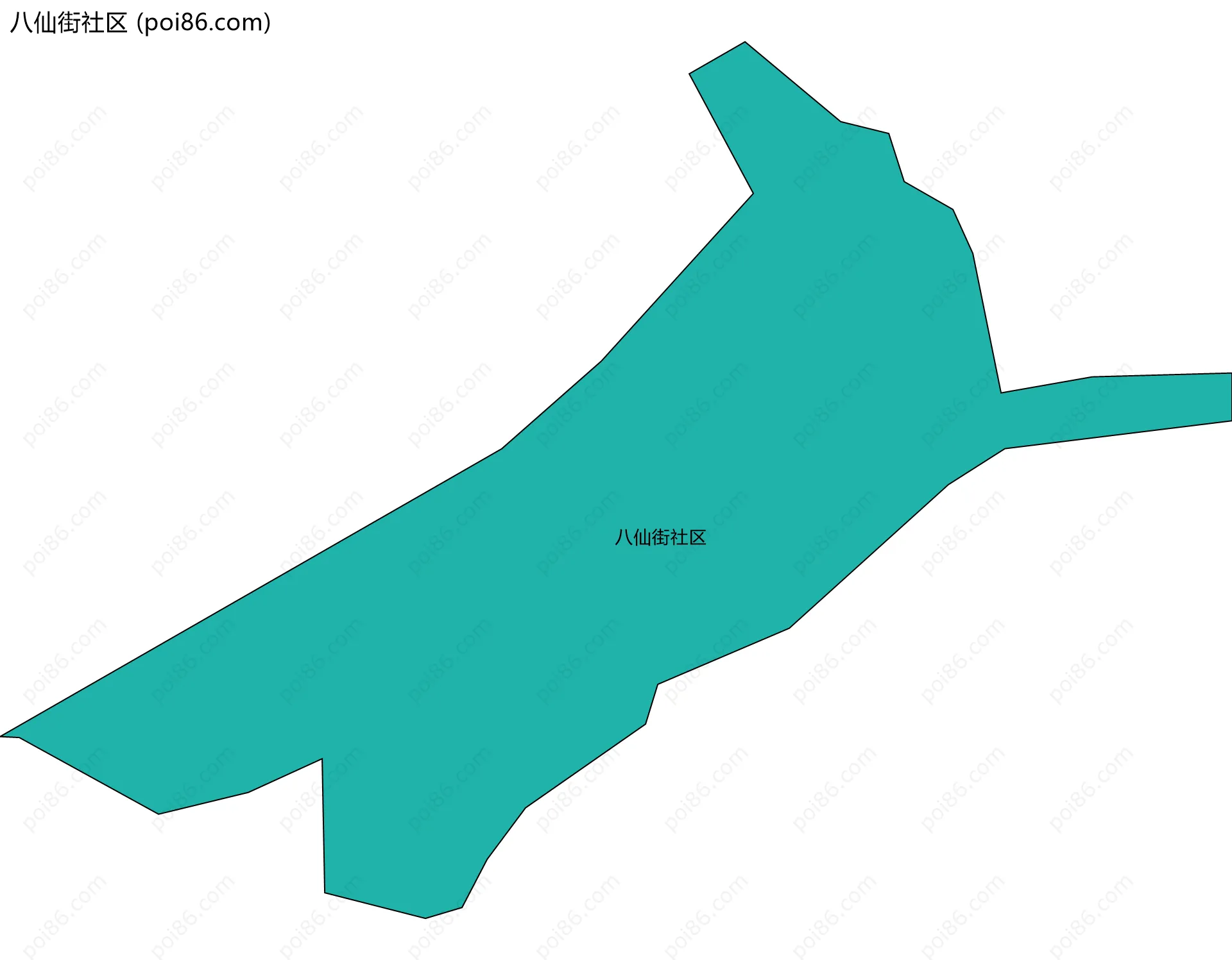 八仙街社区边界地图