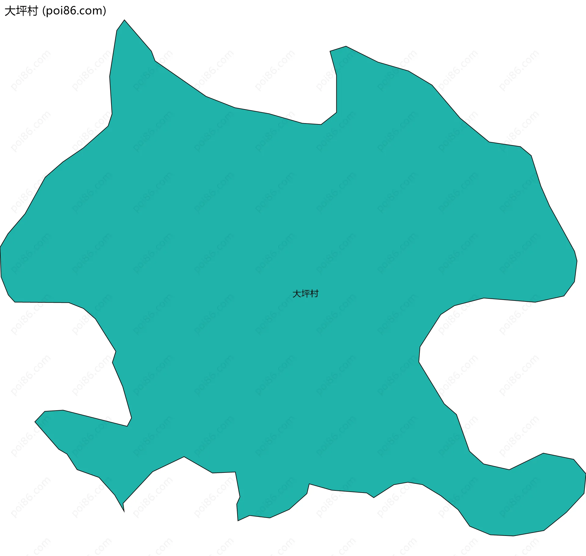 大坪村边界地图