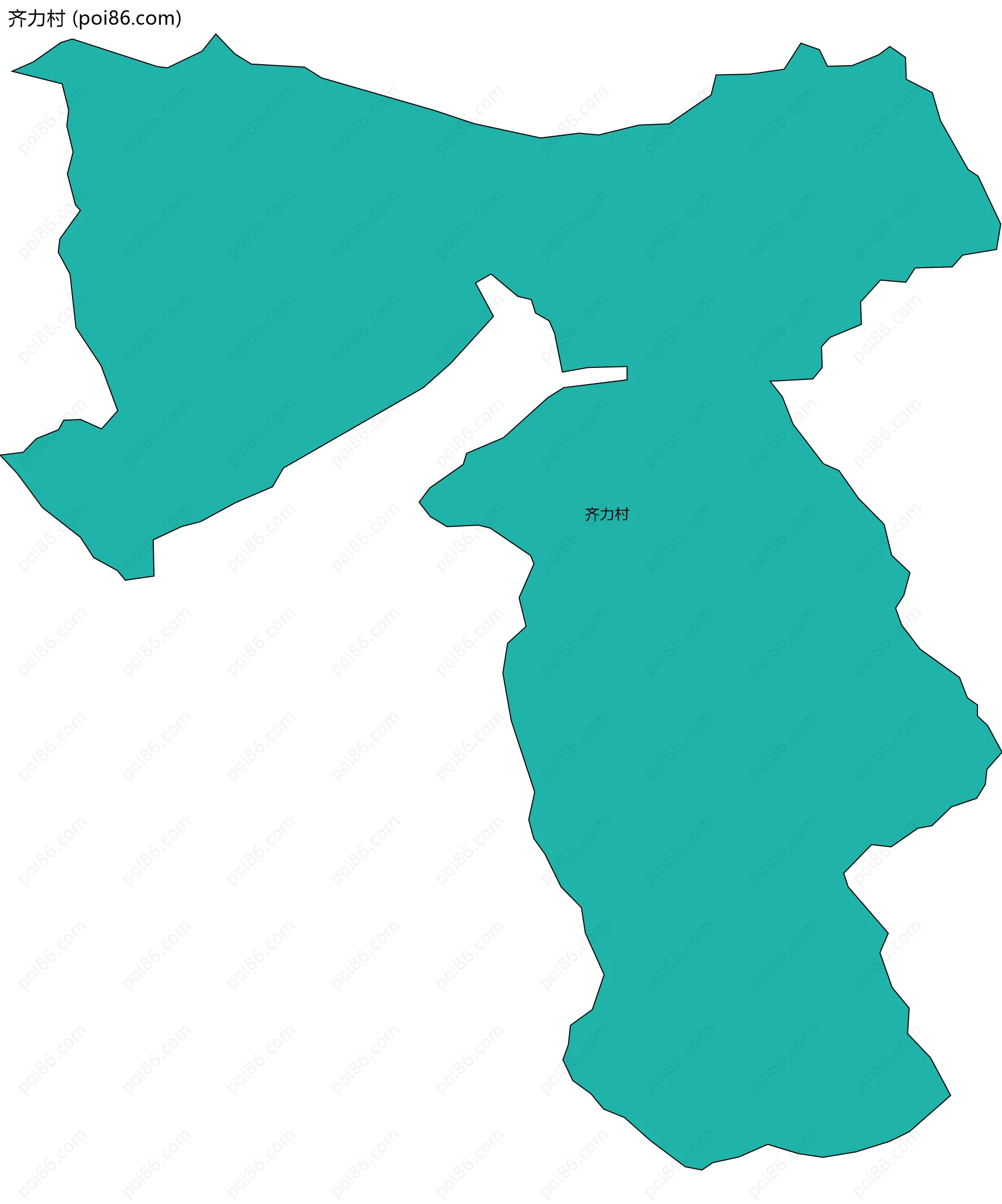 齐力村边界地图