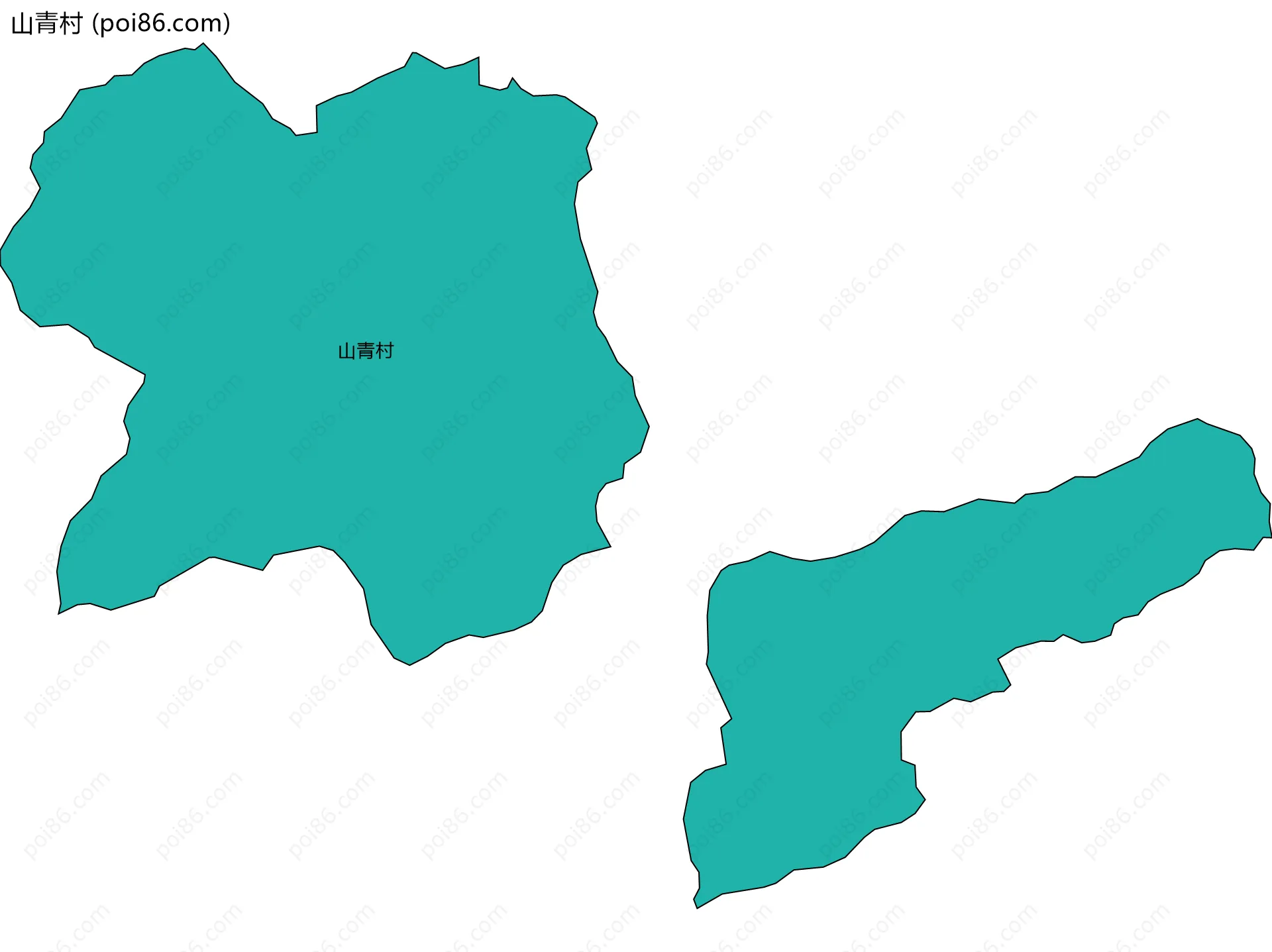 山青村边界地图
