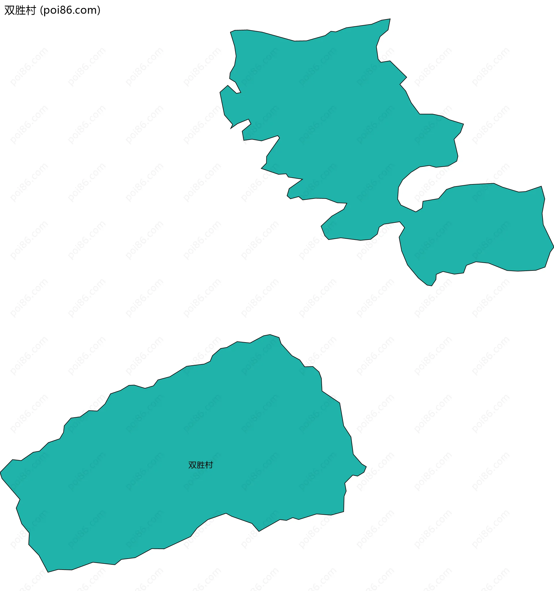 双胜村边界地图