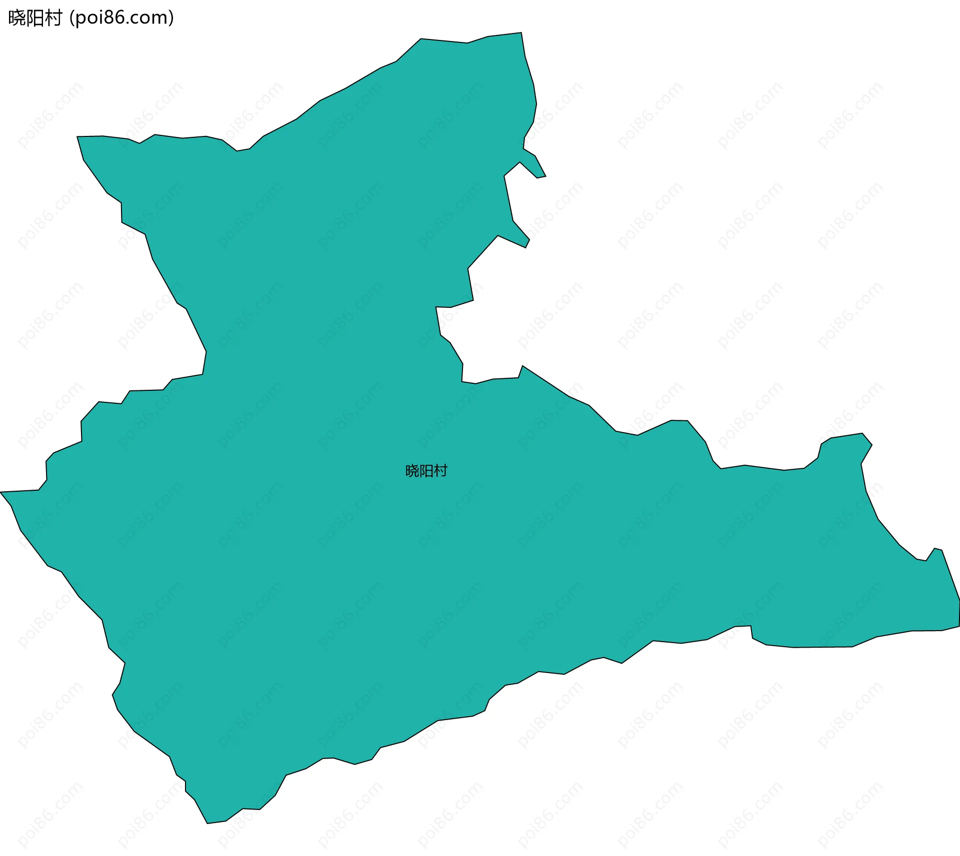 晓阳村边界地图