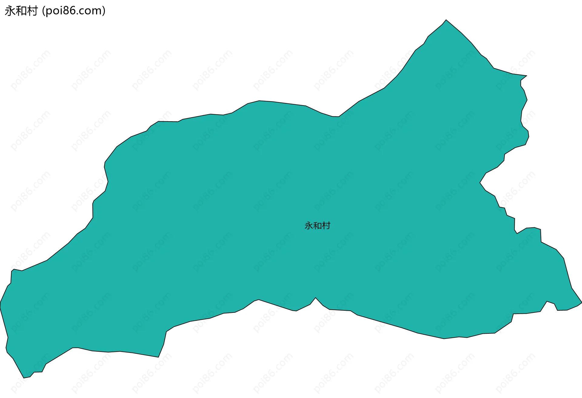 永和村边界地图