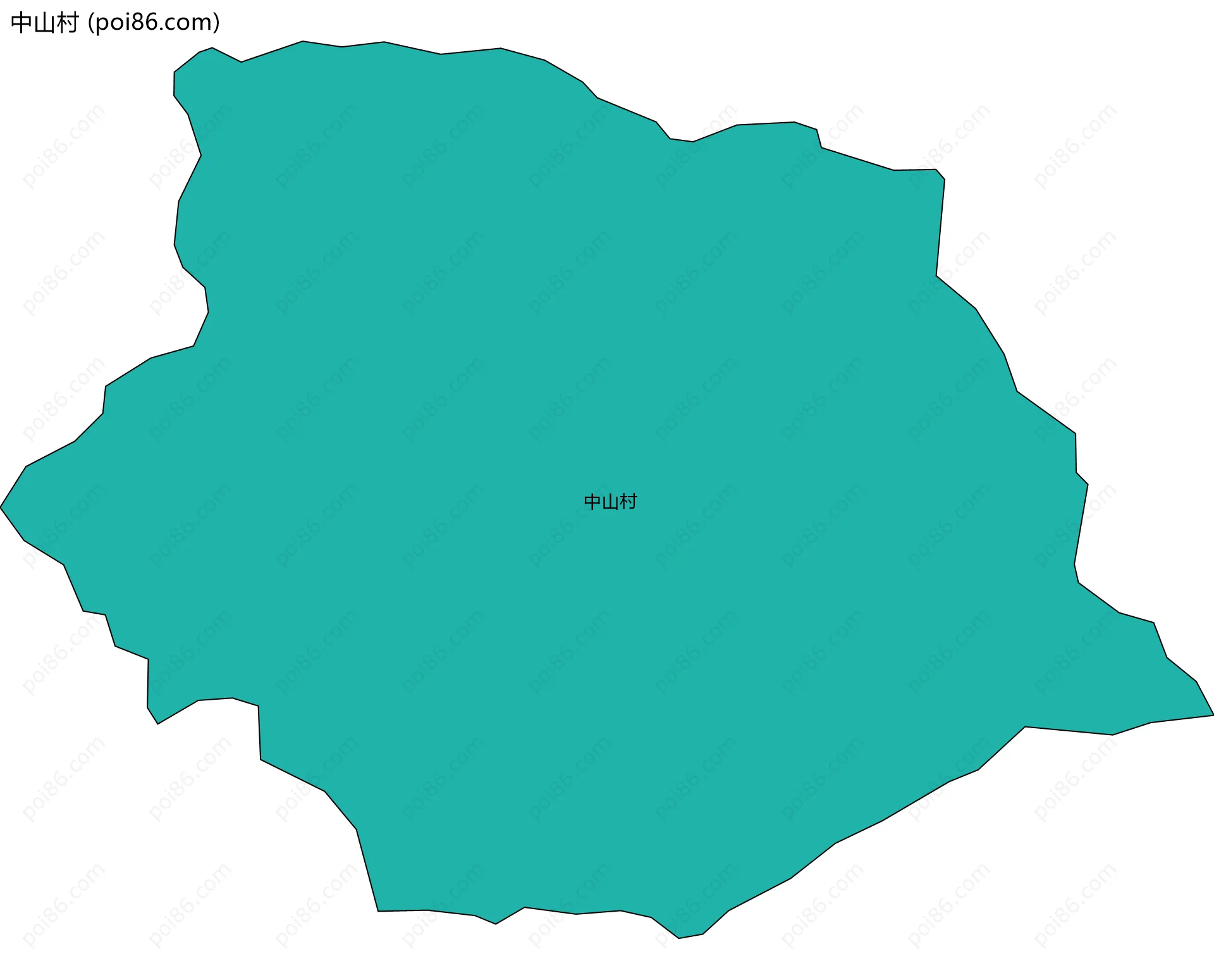 中山村边界地图