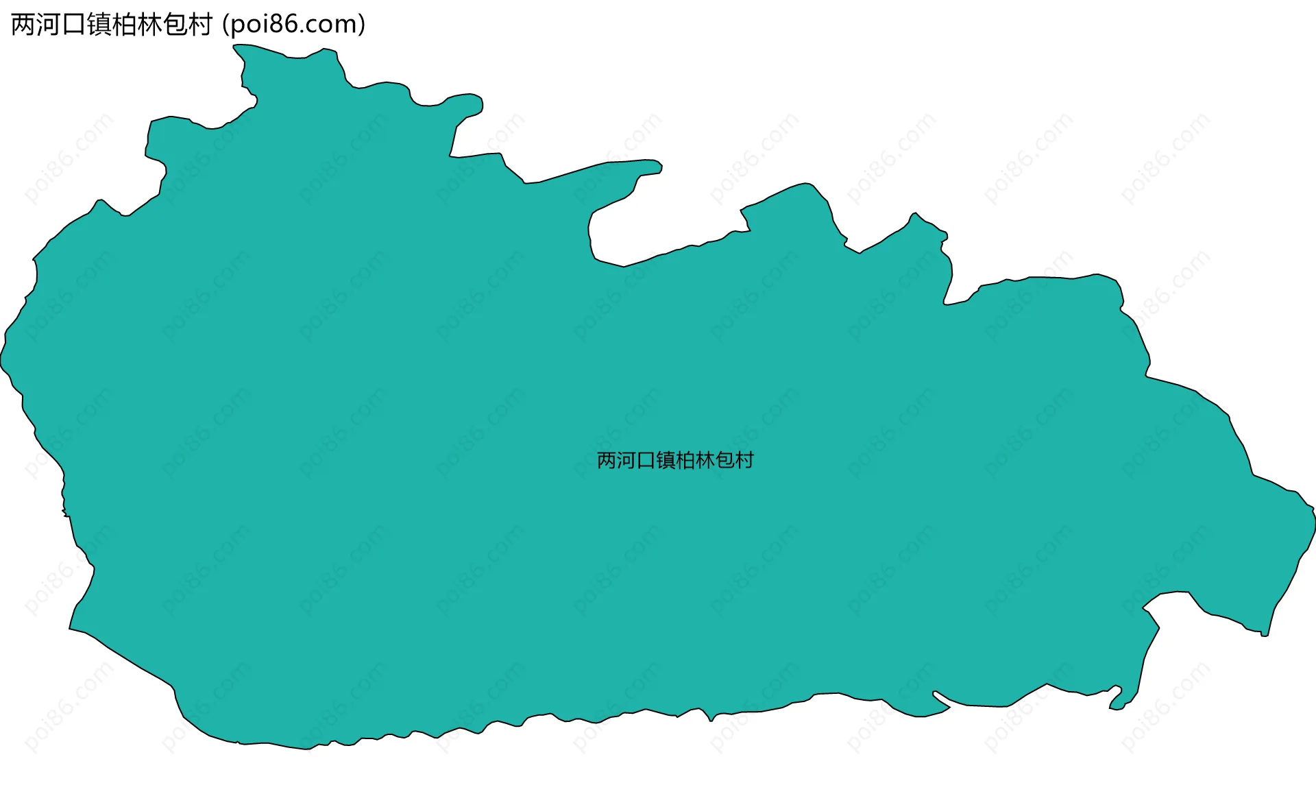 两河口镇柏林包村边界地图