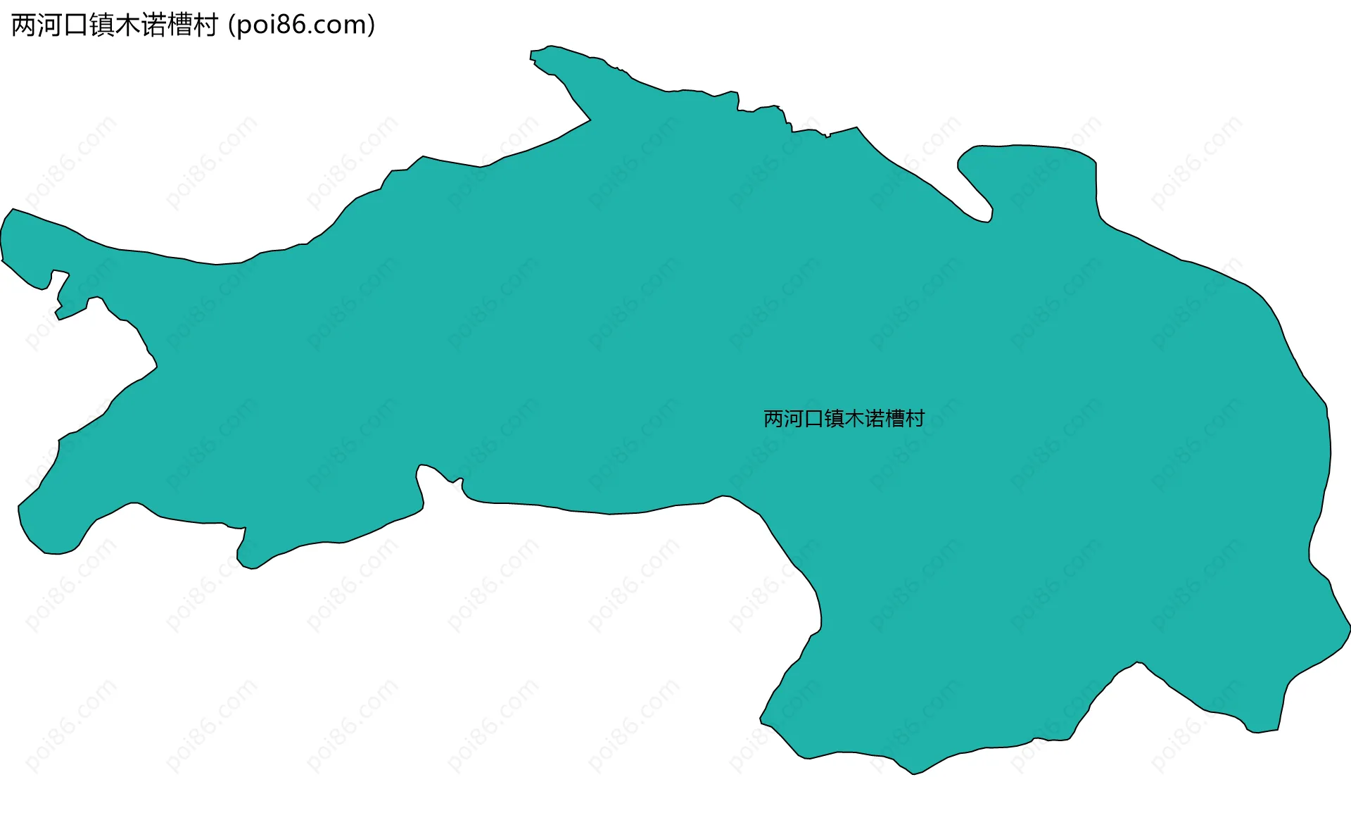 两河口镇木诺槽村边界地图