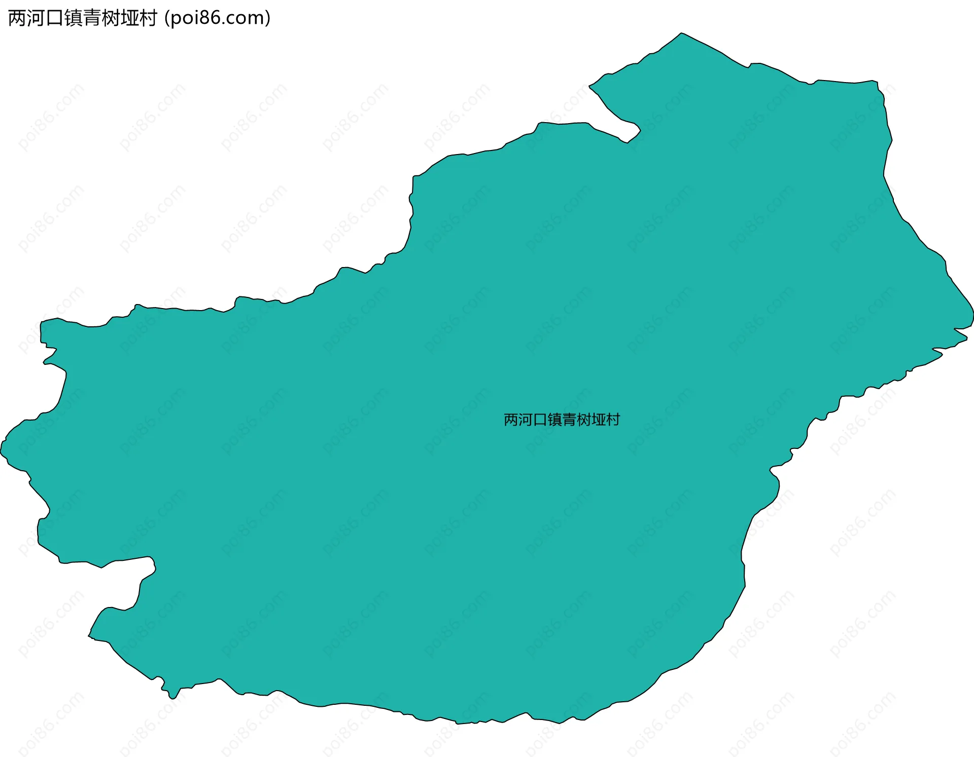 两河口镇青树垭村边界地图