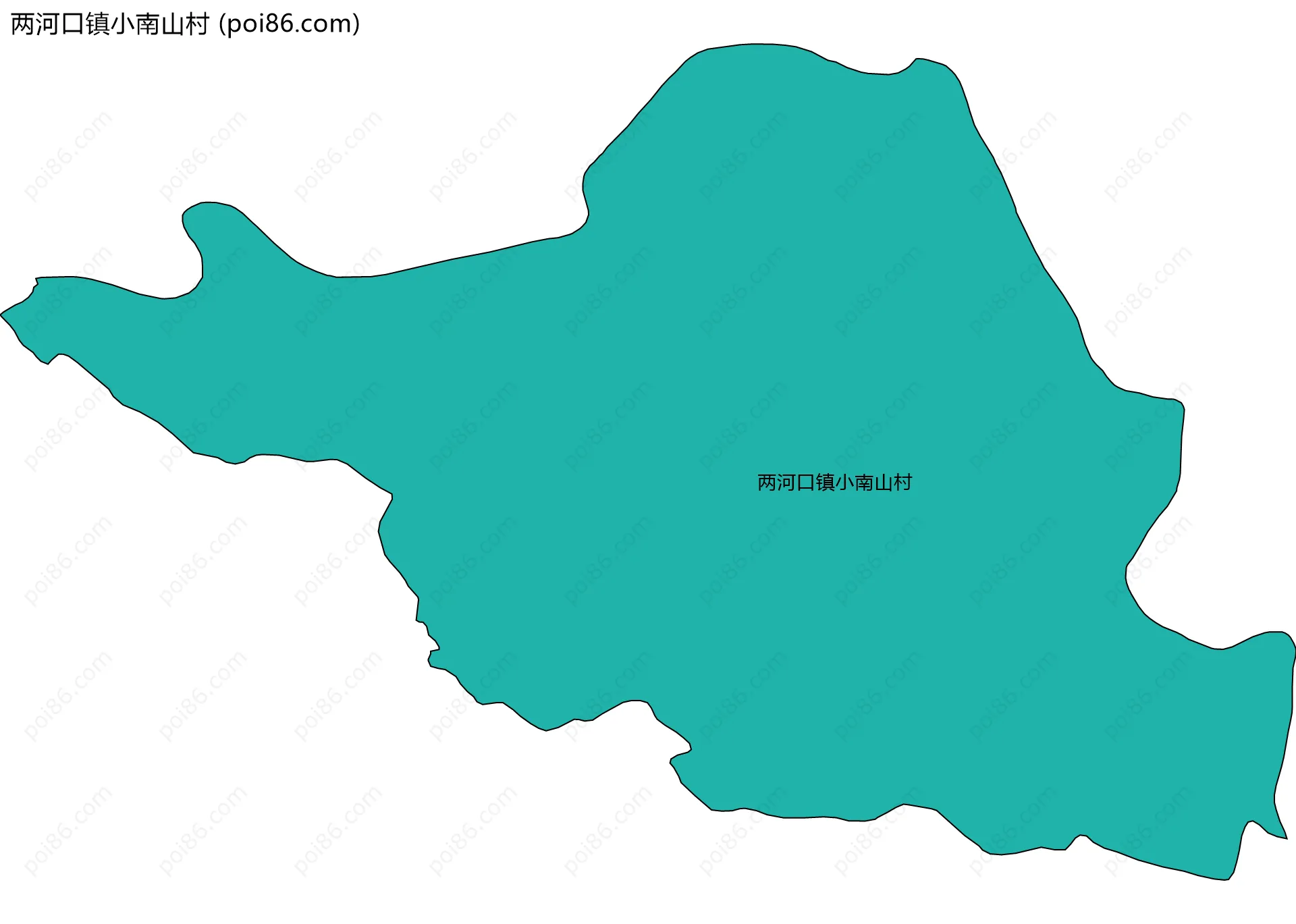 两河口镇小南山村边界地图