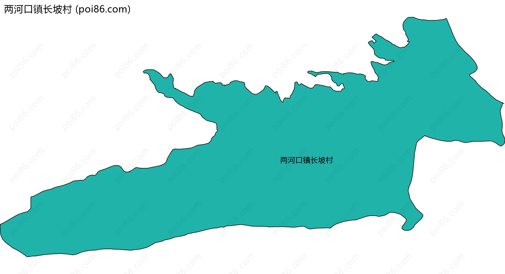两河口镇长坡村边界地图