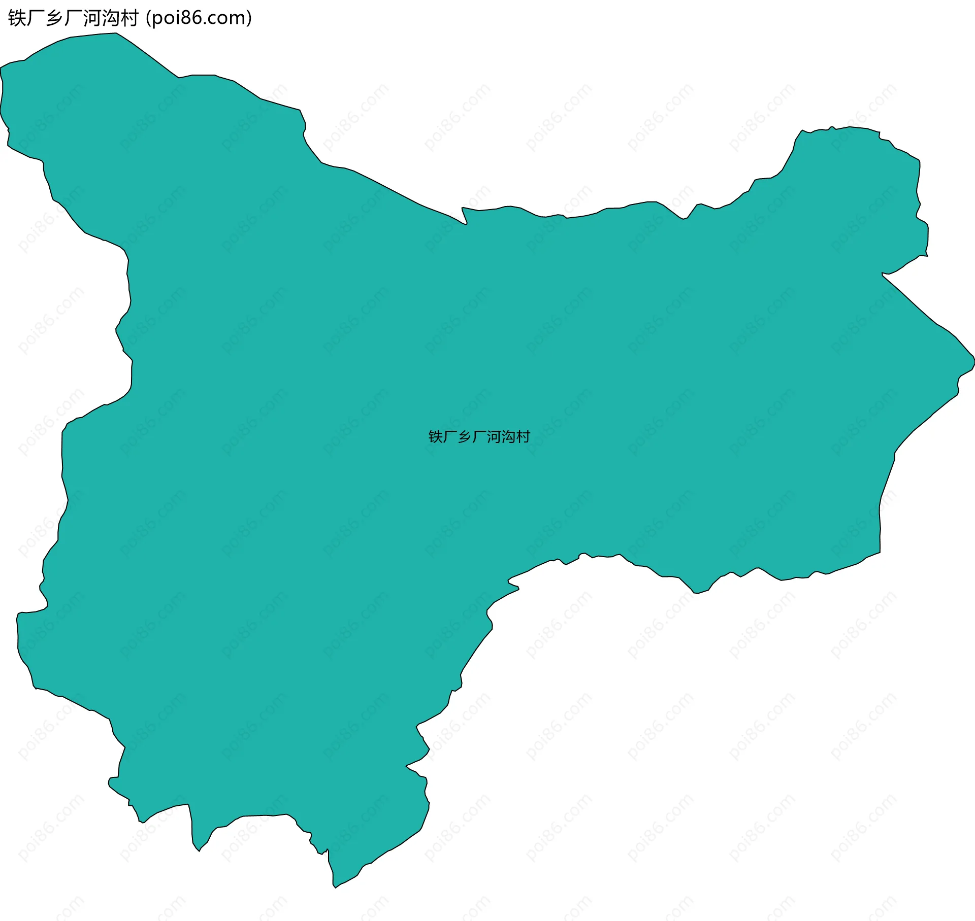 铁厂乡厂河沟村边界地图