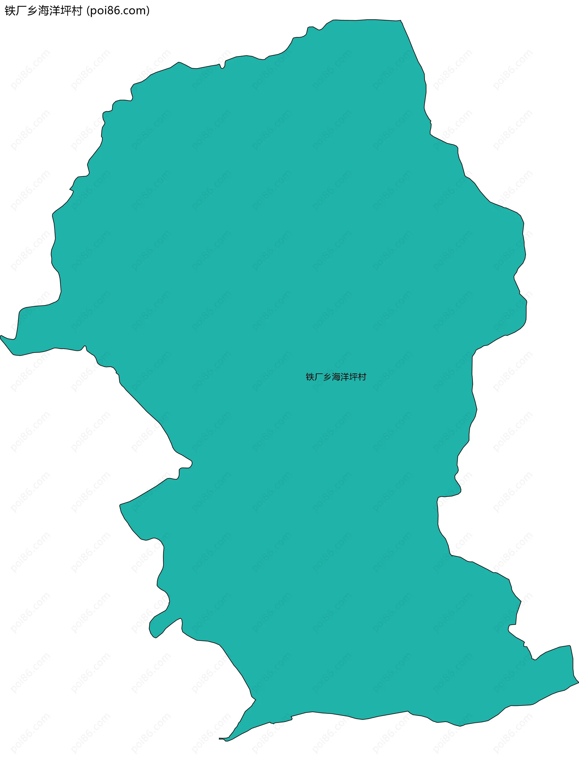 铁厂乡海洋坪村边界地图