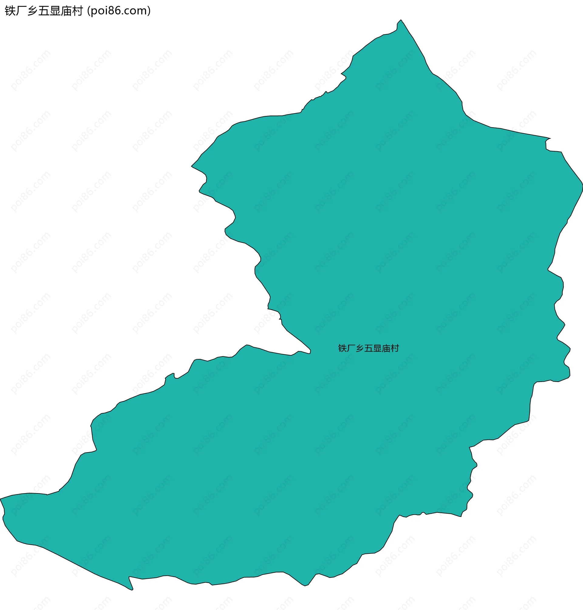 铁厂乡五显庙村边界地图