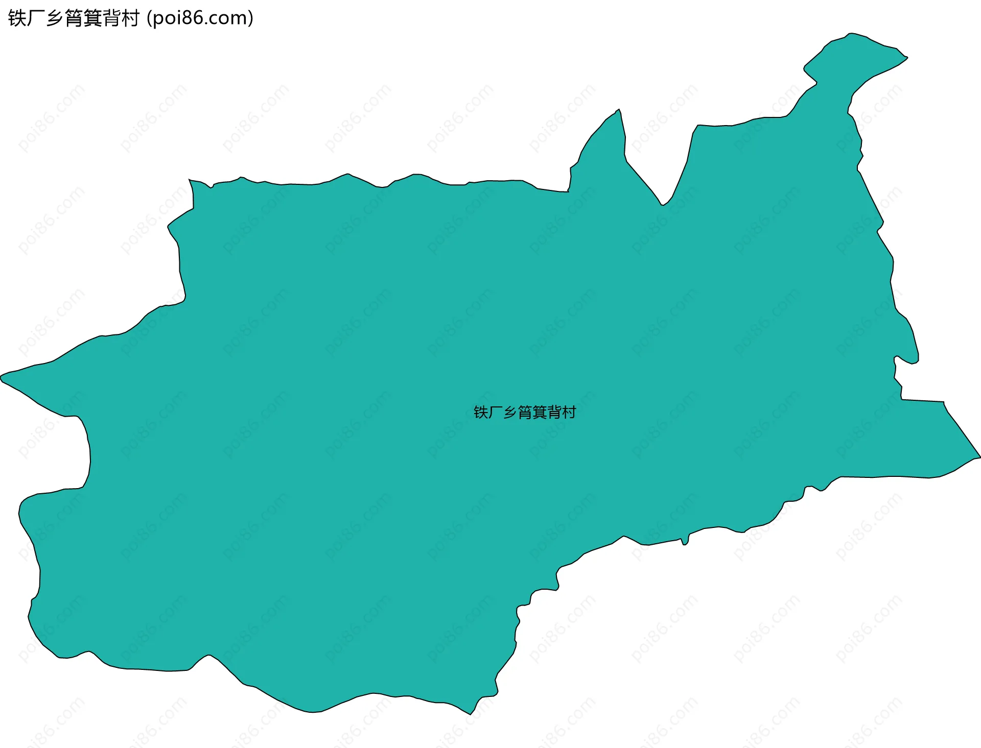 铁厂乡筲箕背村边界地图