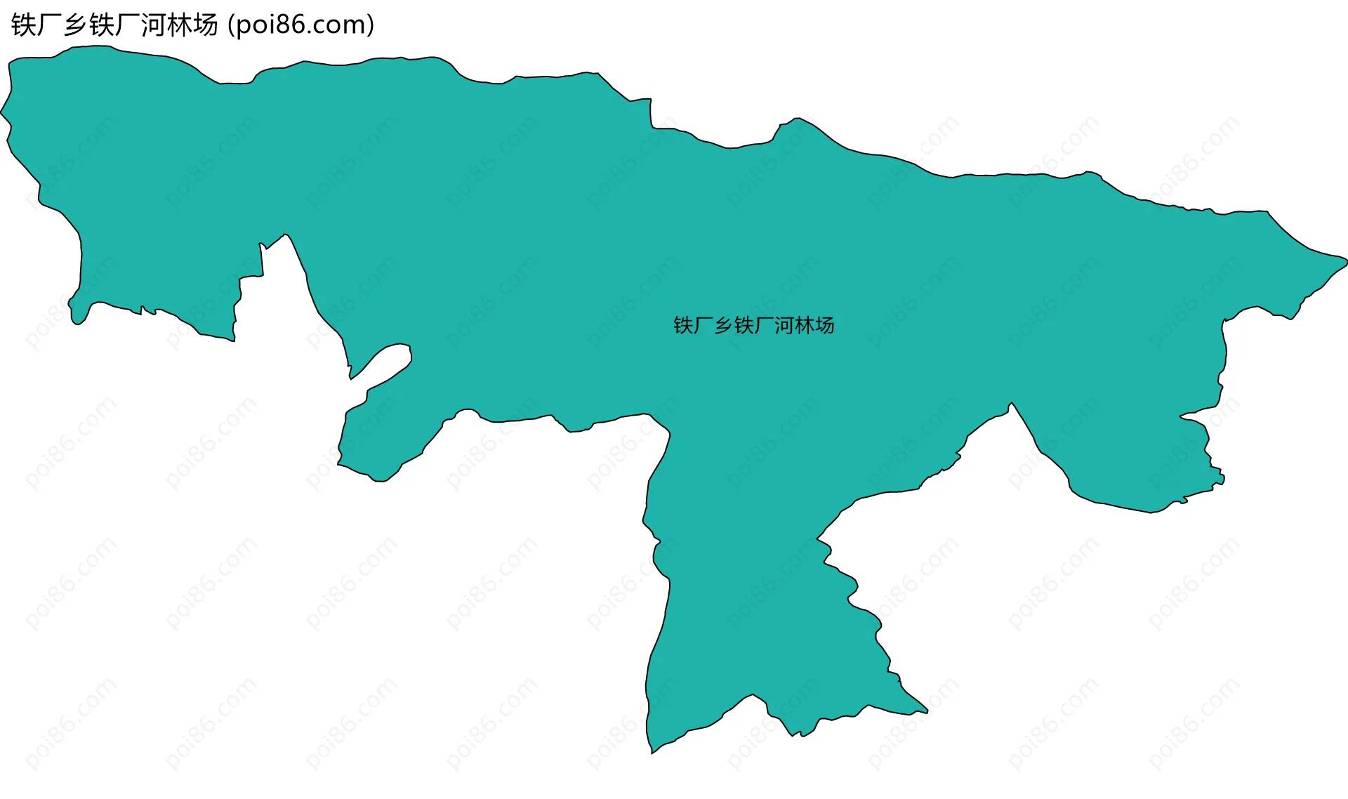 铁厂乡铁厂河林场边界地图