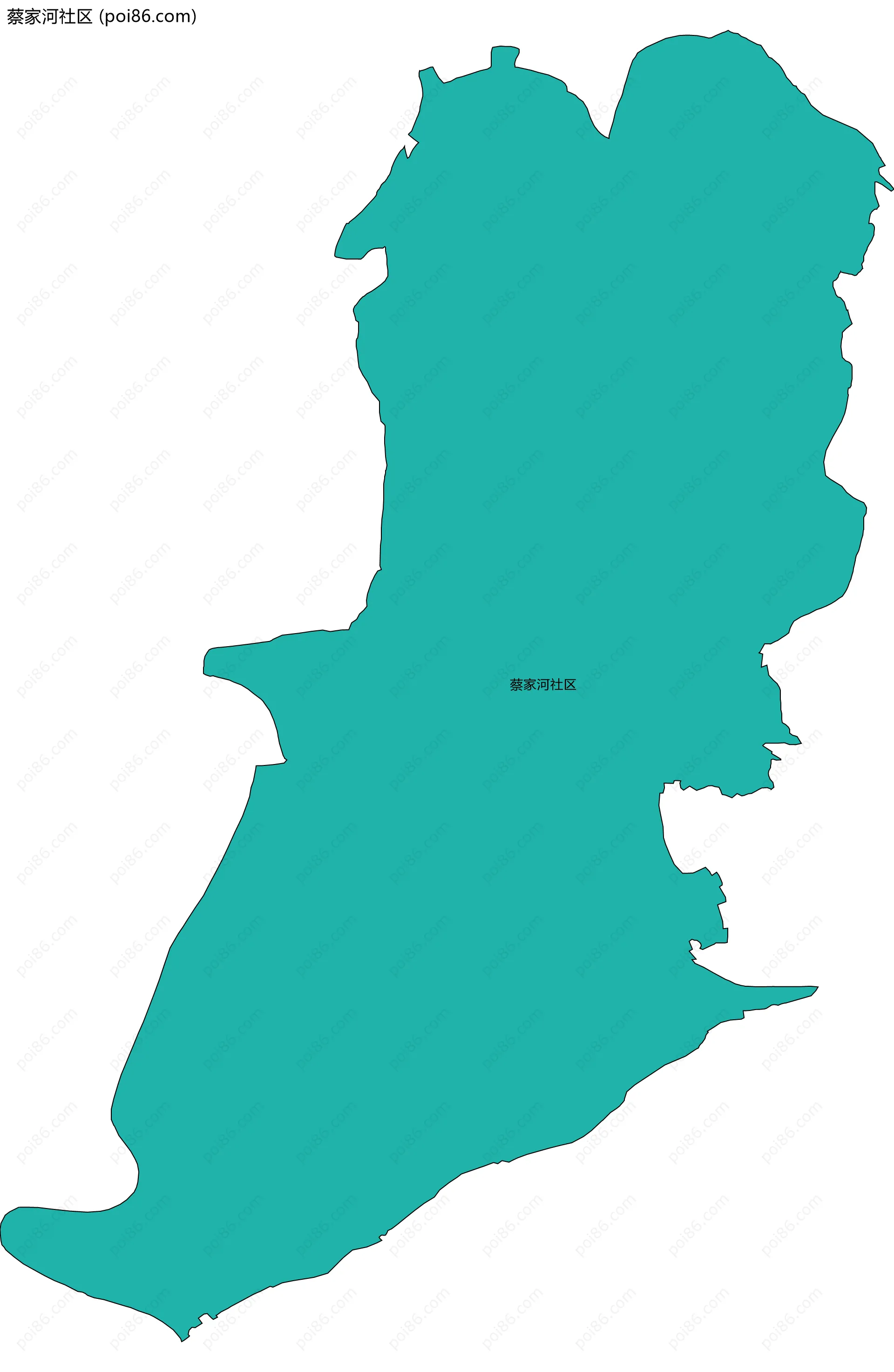 蔡家河社区边界地图