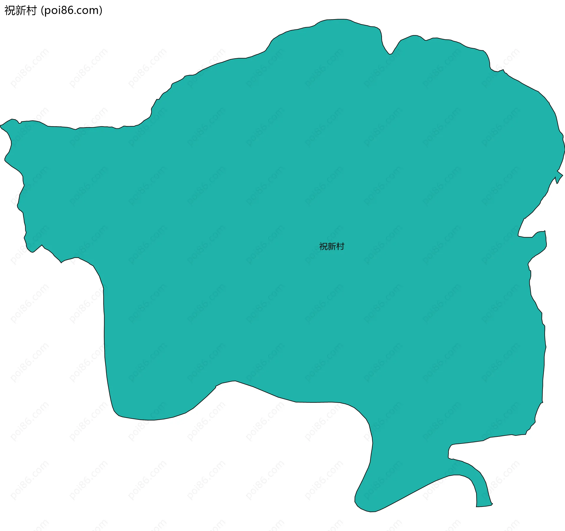 祝新村边界地图