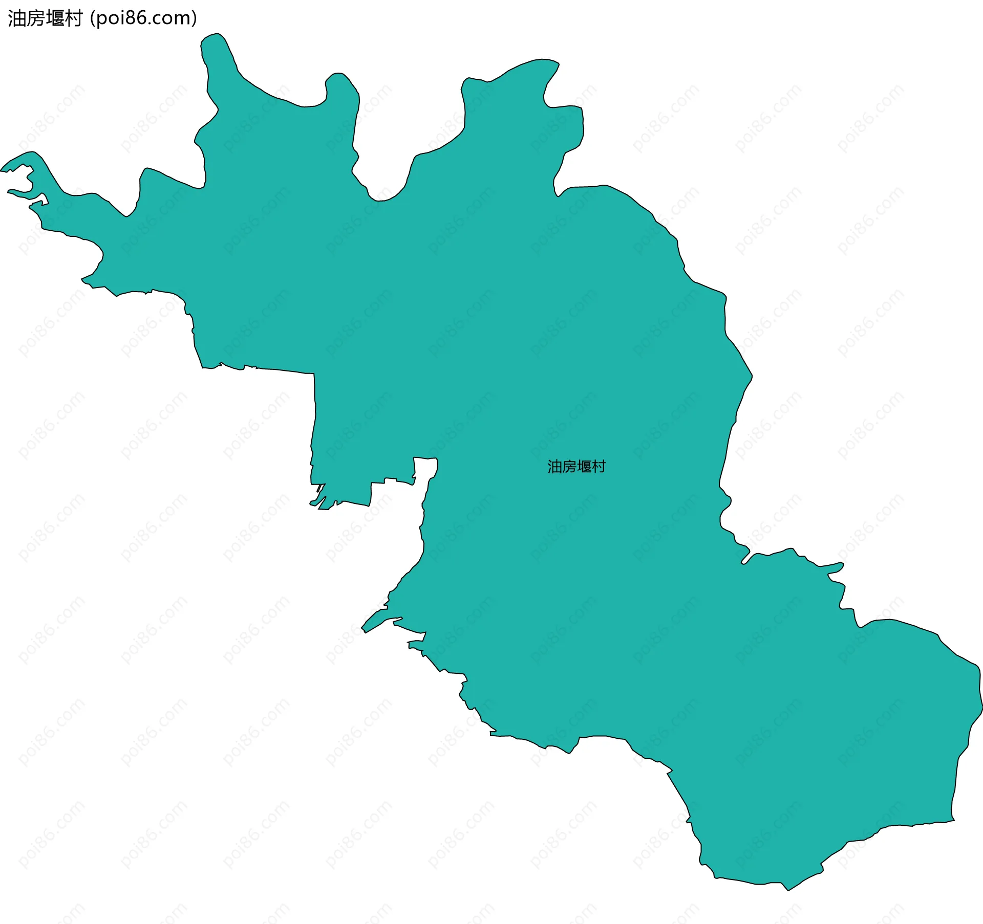 油房堰村边界地图