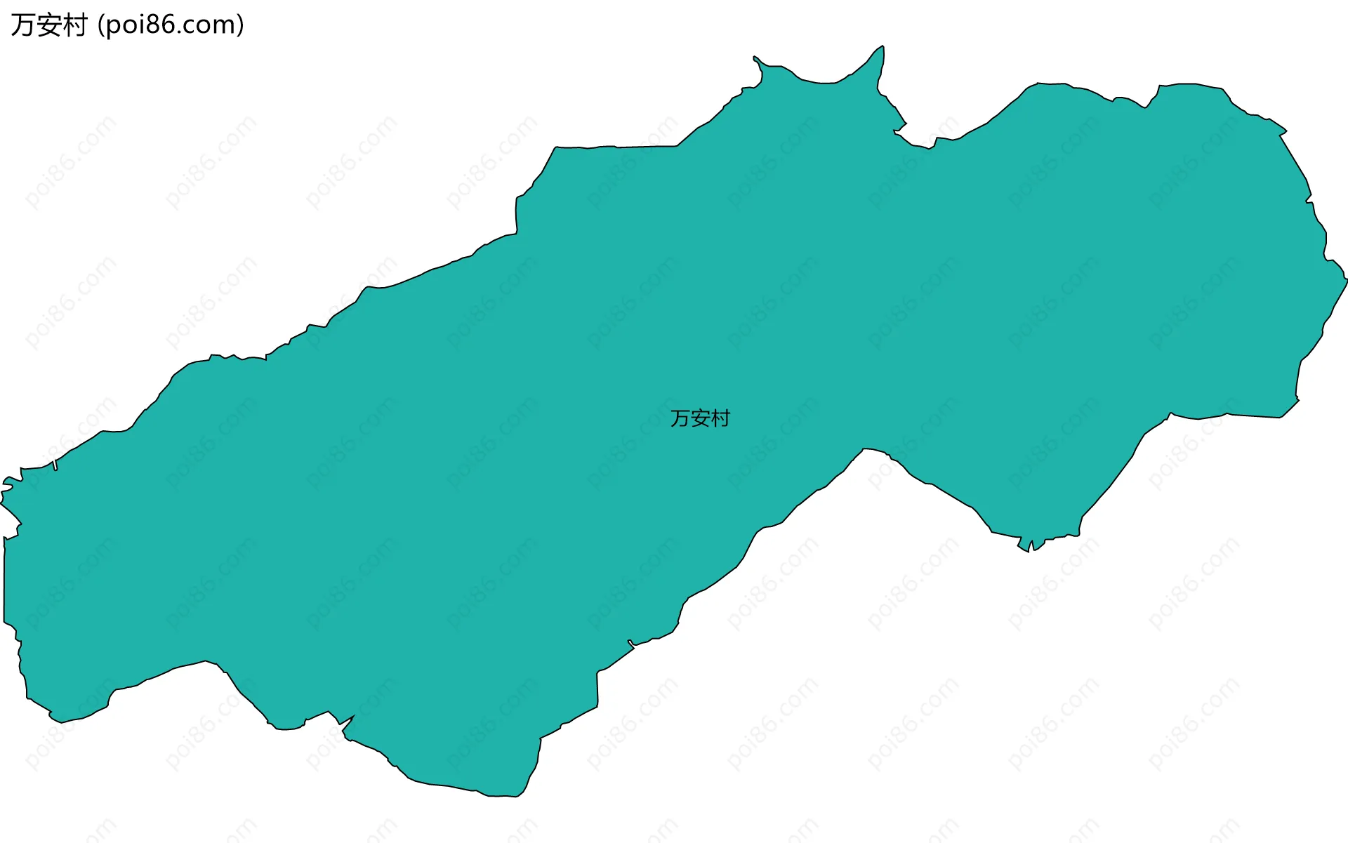 万安村边界地图