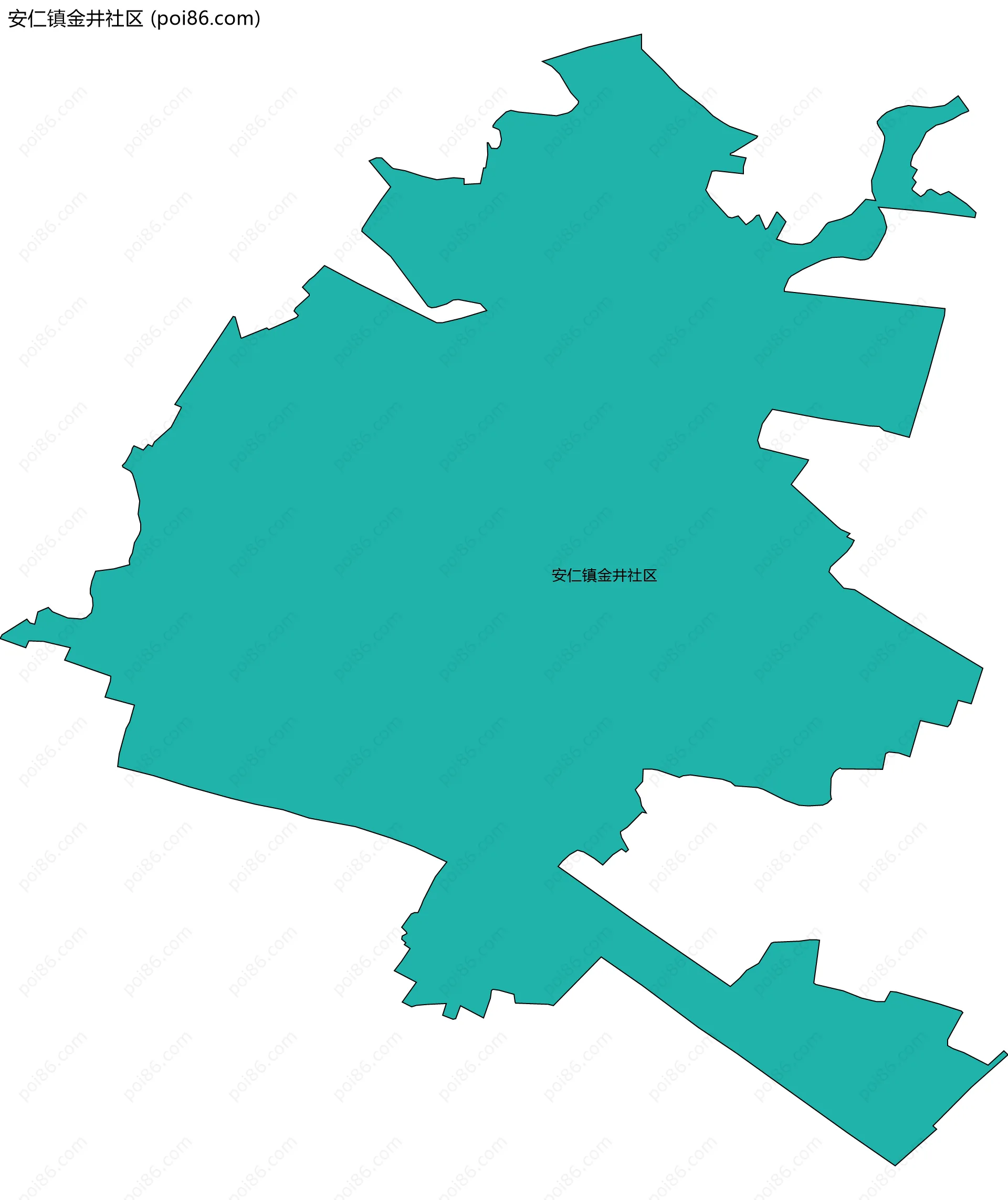 安仁镇金井社区边界地图