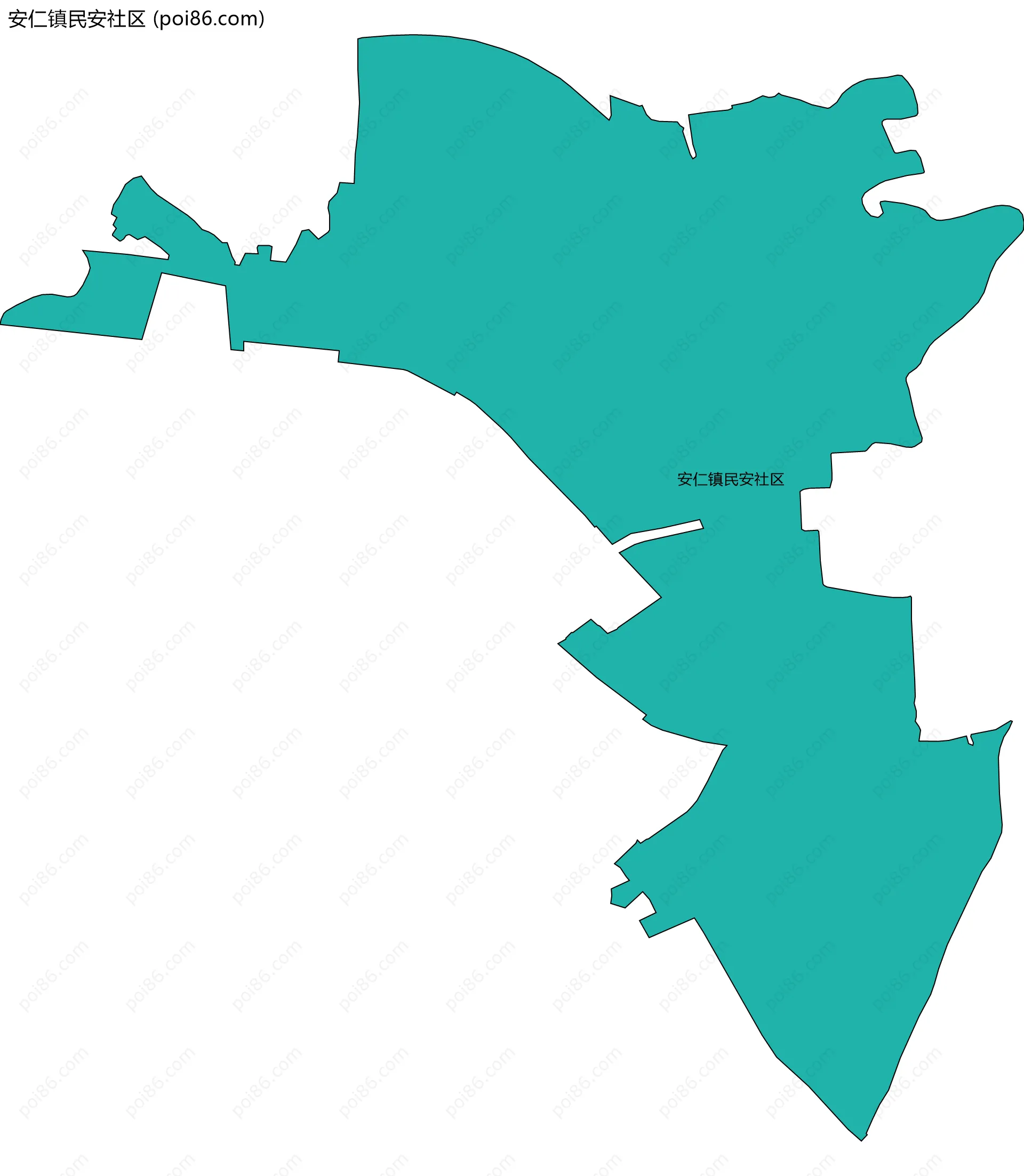 安仁镇民安社区边界地图