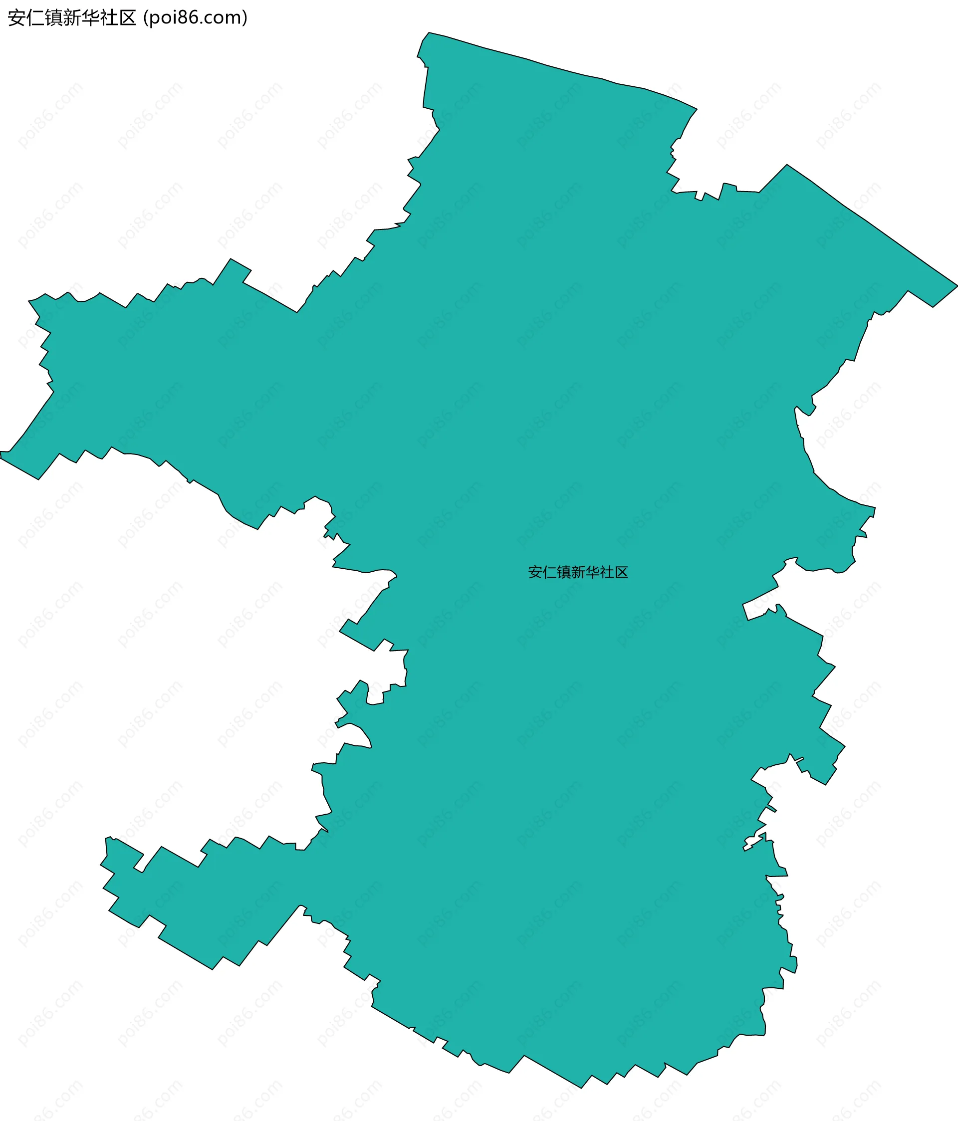 安仁镇新华社区边界地图