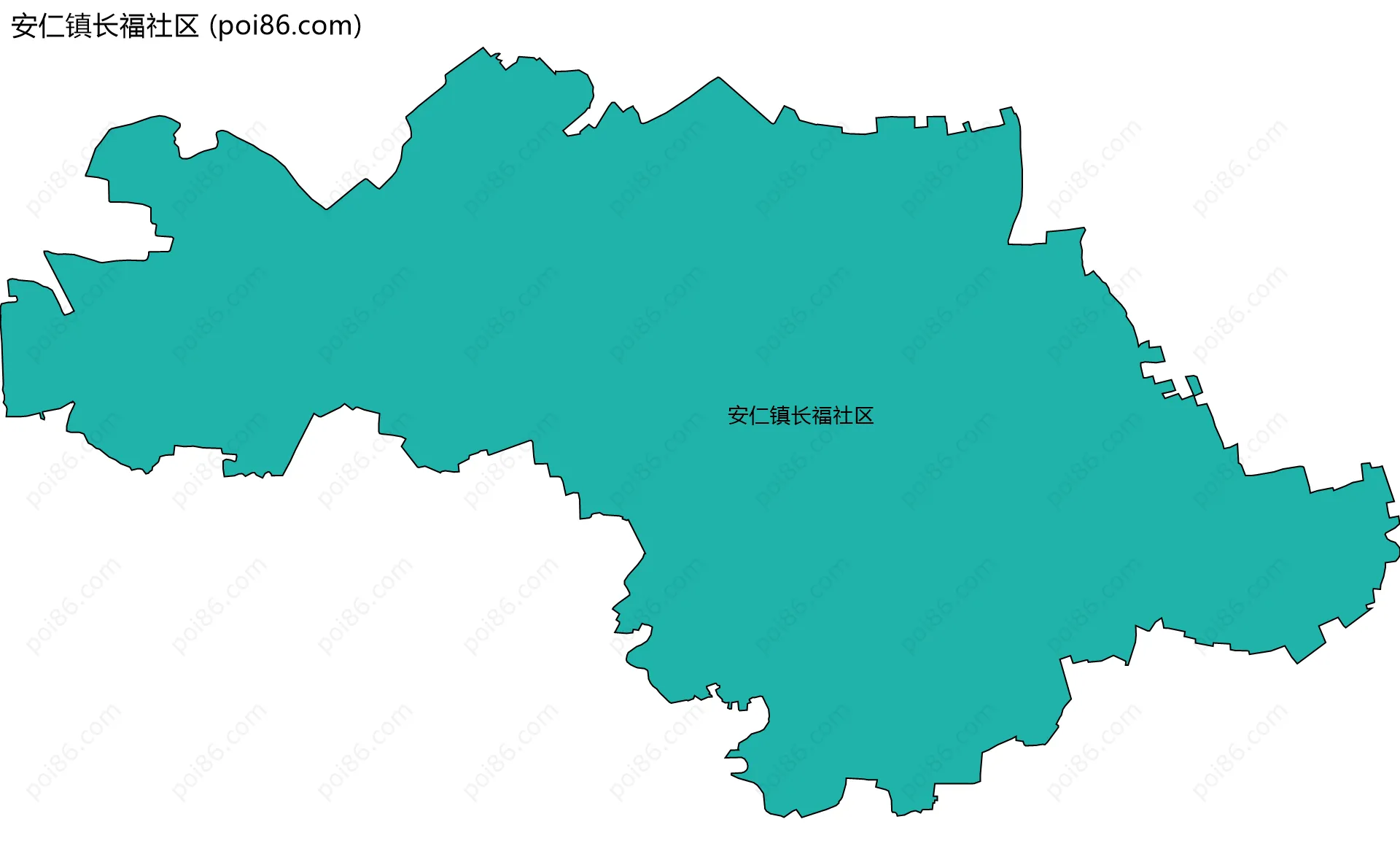 安仁镇长福社区边界地图