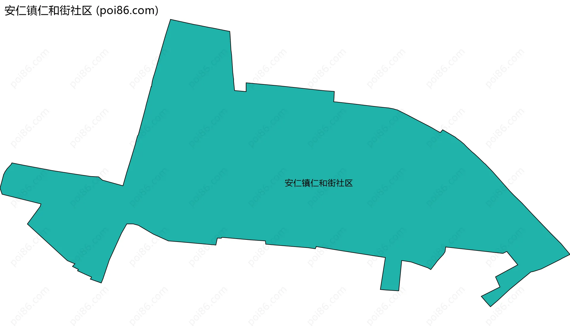 安仁镇仁和街社区边界地图