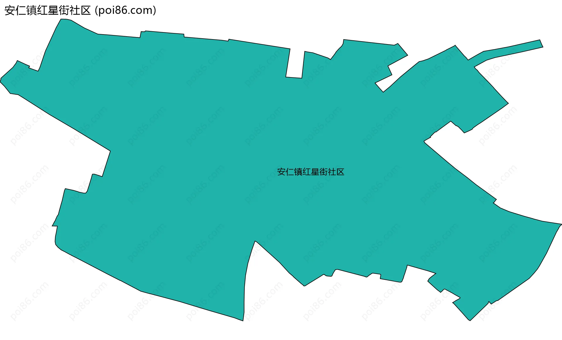 安仁镇红星街社区边界地图
