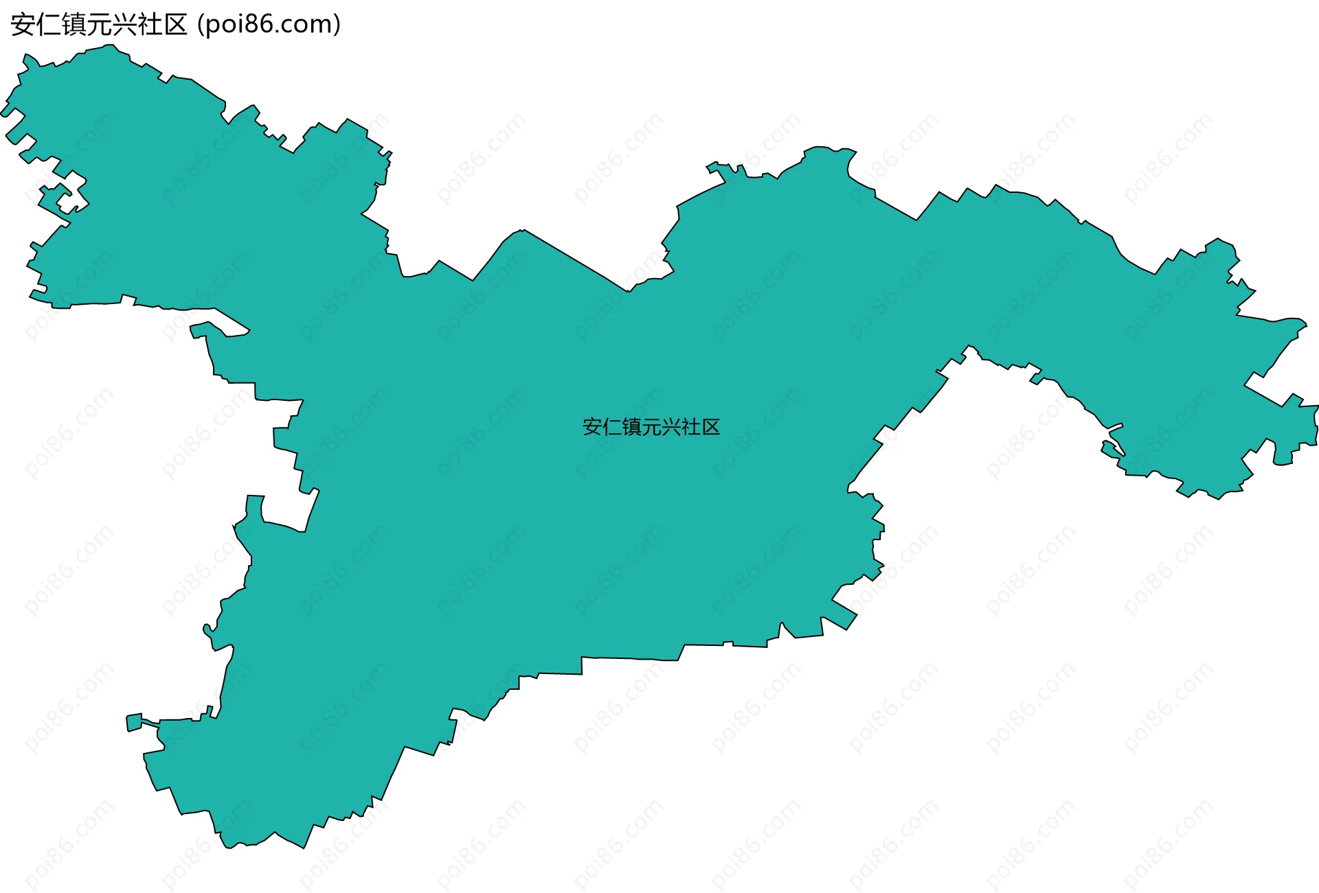 安仁镇元兴社区边界地图