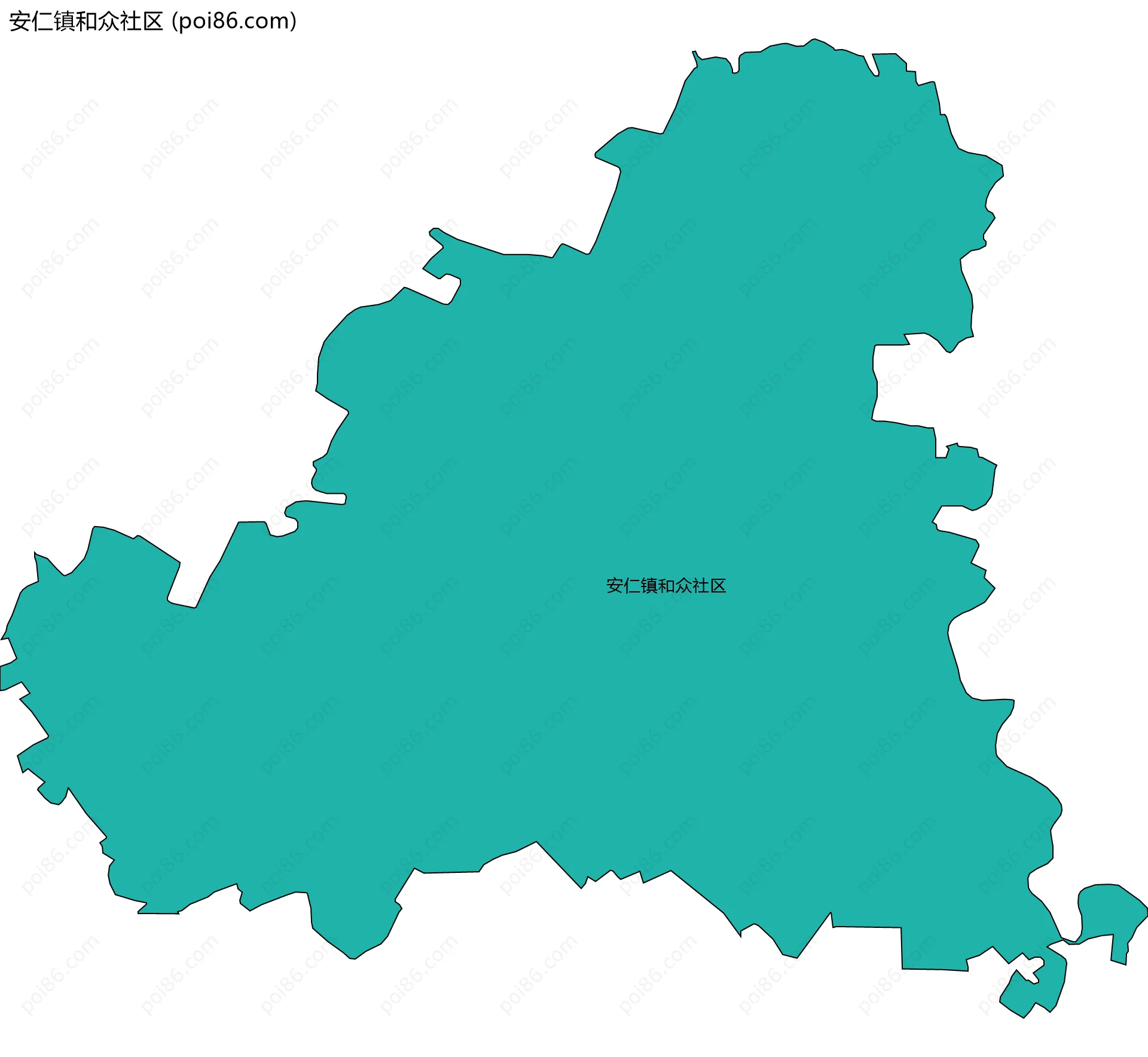 安仁镇和众社区边界地图
