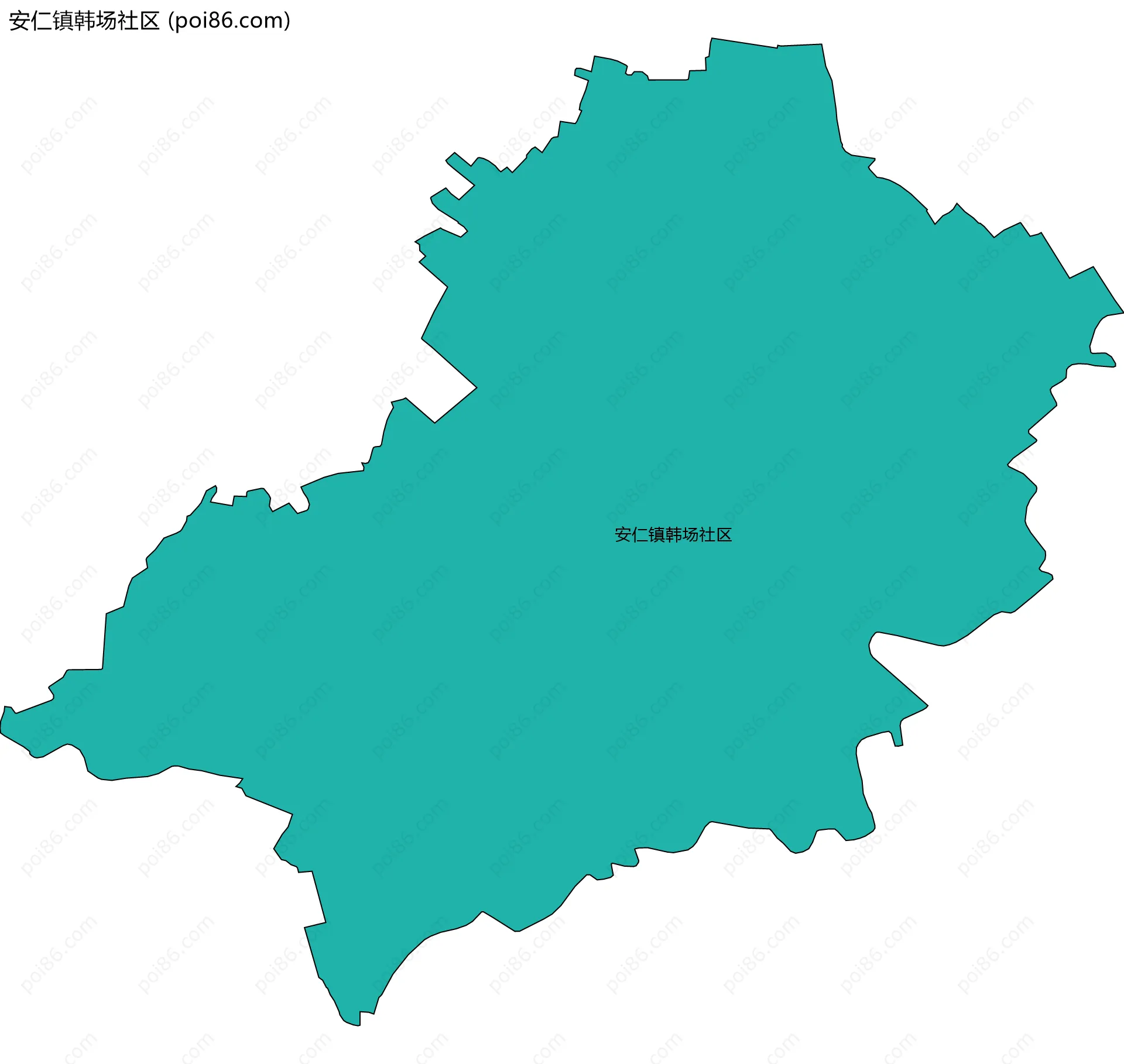 安仁镇韩场社区边界地图