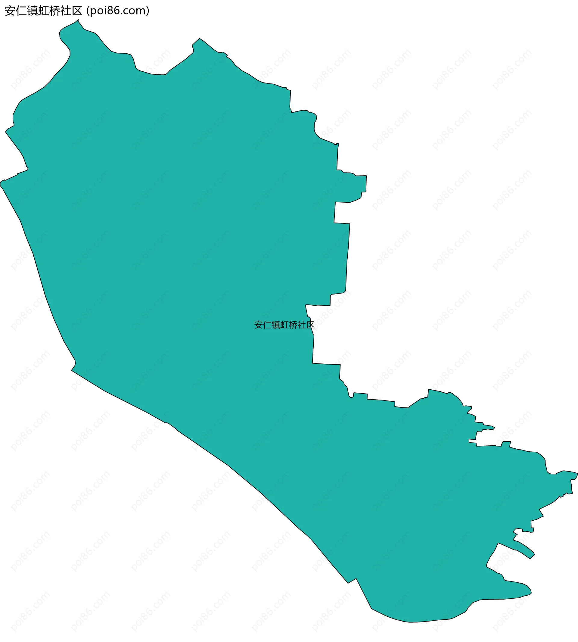 安仁镇虹桥社区边界地图