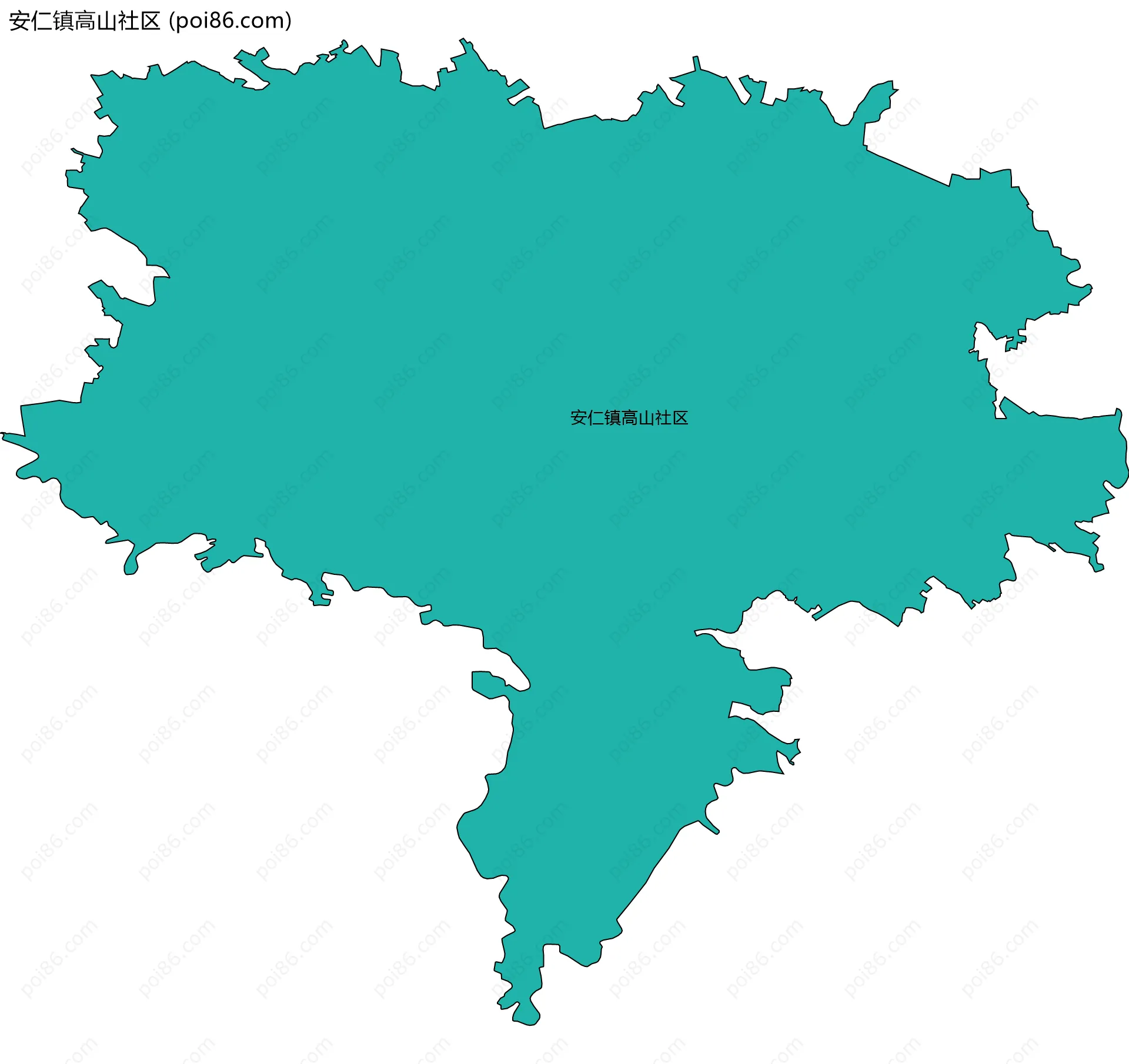 安仁镇高山社区边界地图