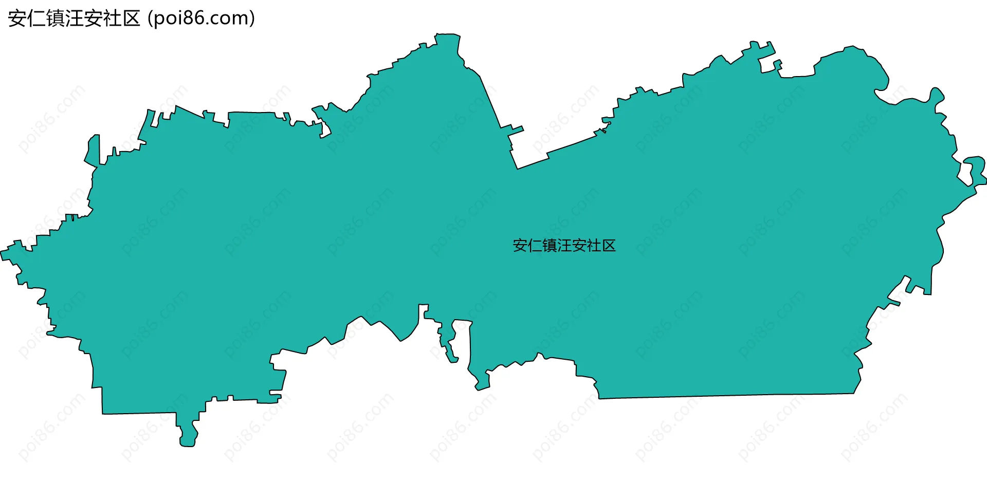 安仁镇汪安社区边界地图