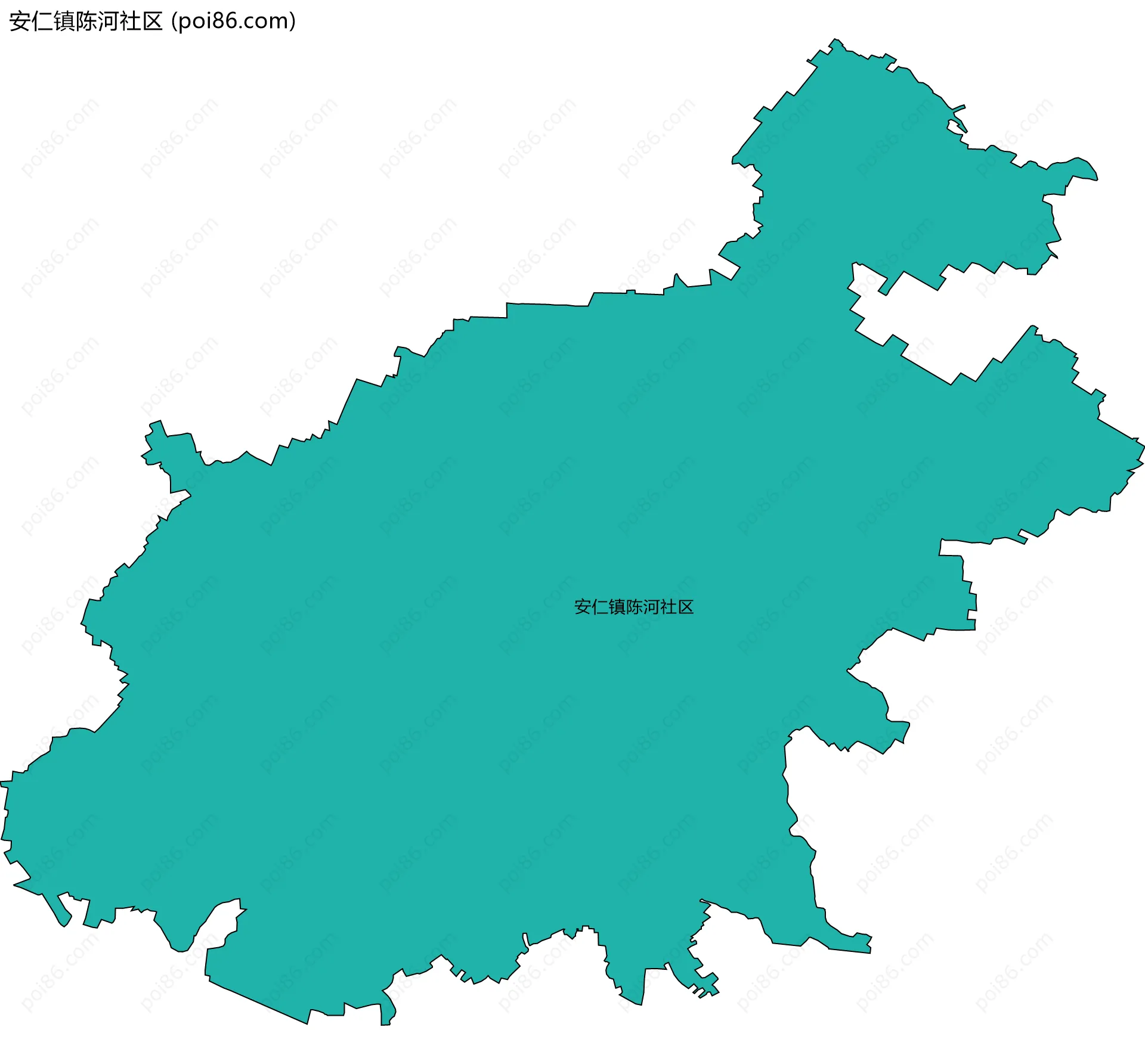 安仁镇陈河社区边界地图