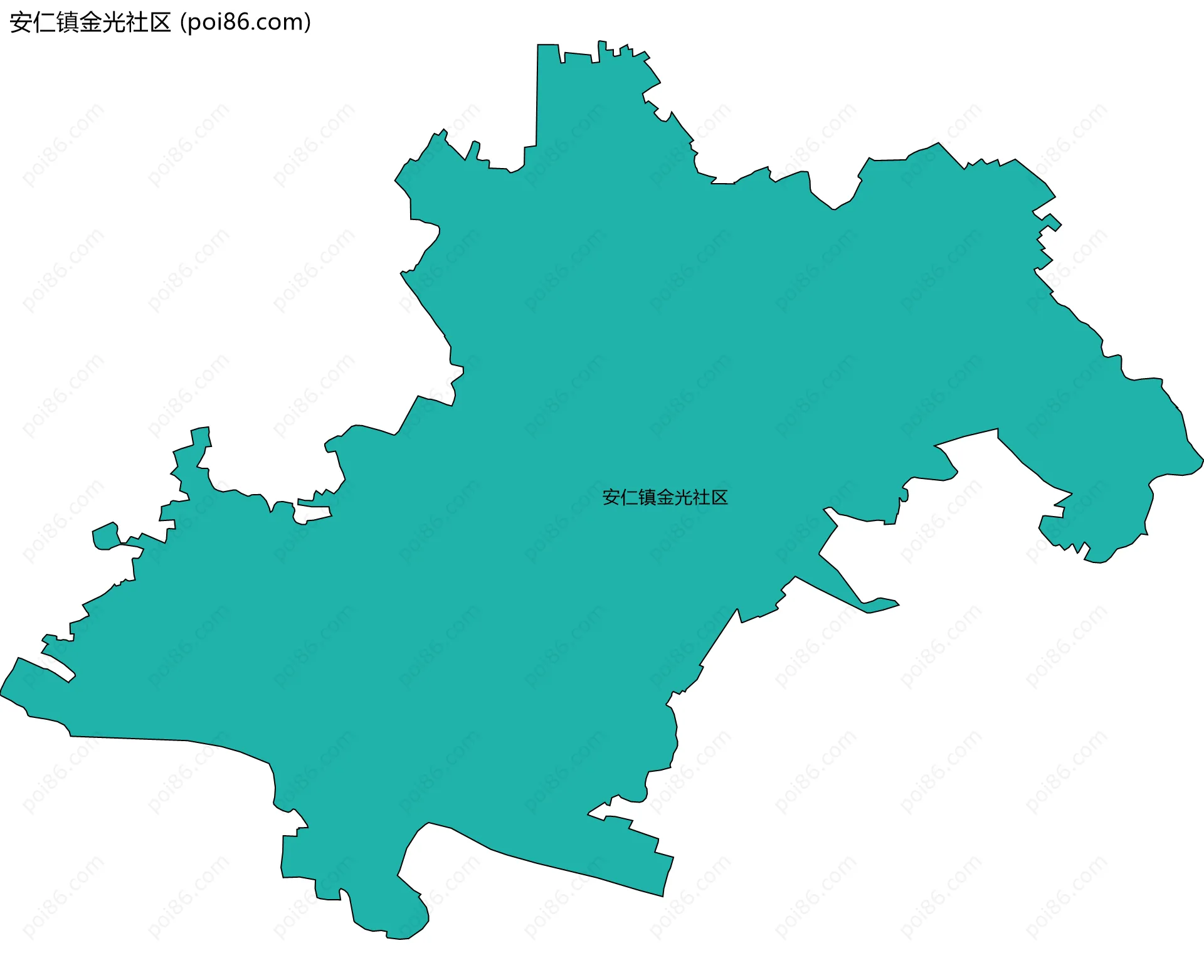 安仁镇金光社区边界地图