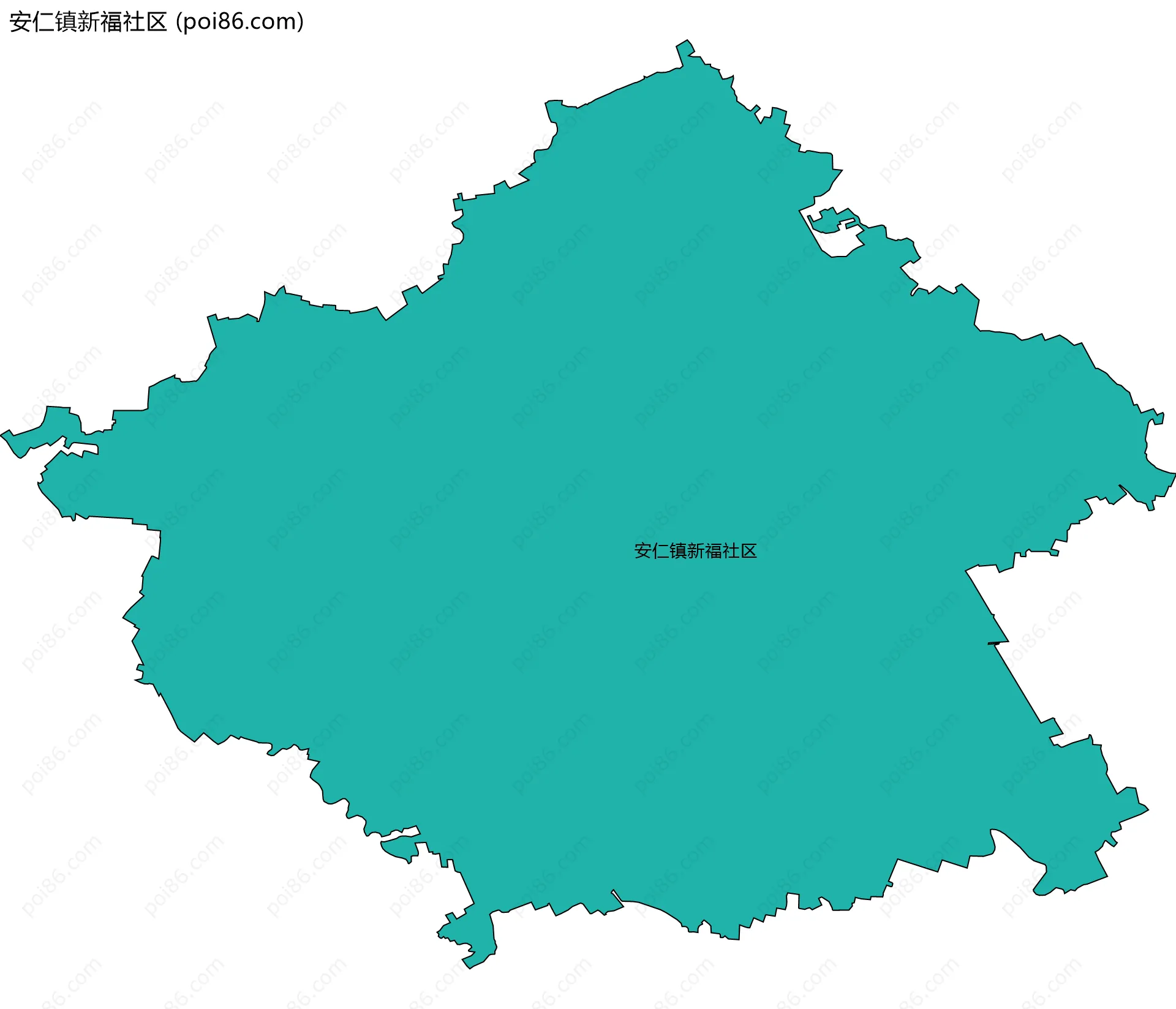安仁镇新福社区边界地图