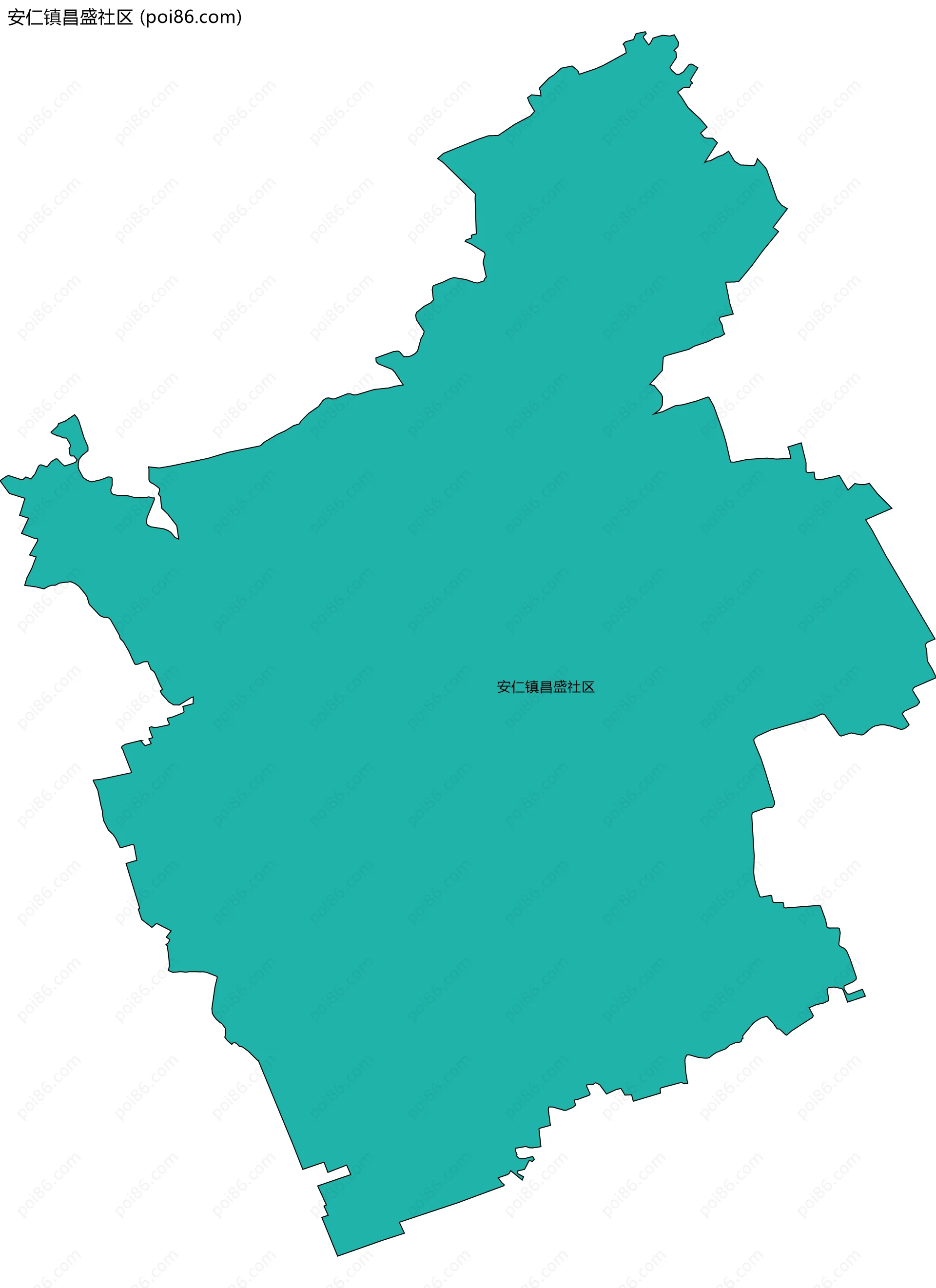 安仁镇昌盛社区边界地图